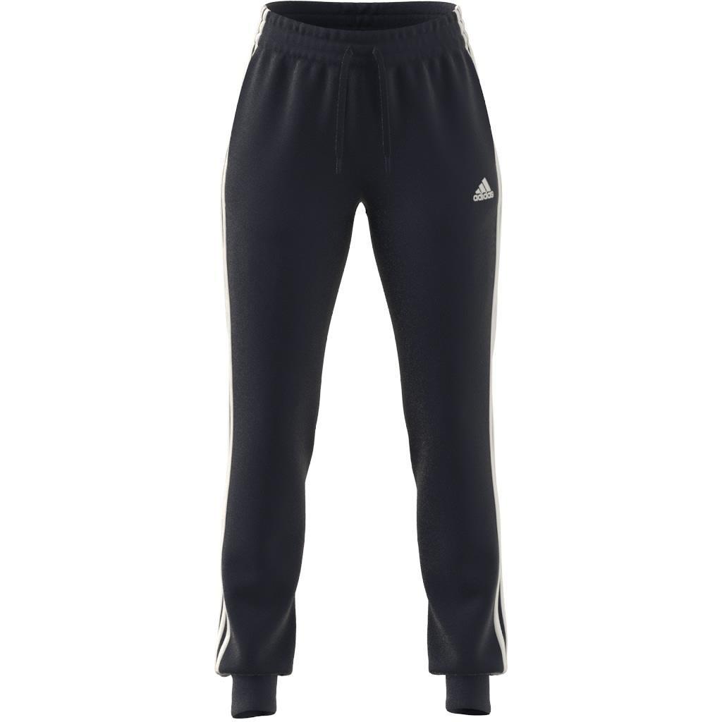 Essentials Fleece 3-Stripes Joggers, Blue, , large image number 9