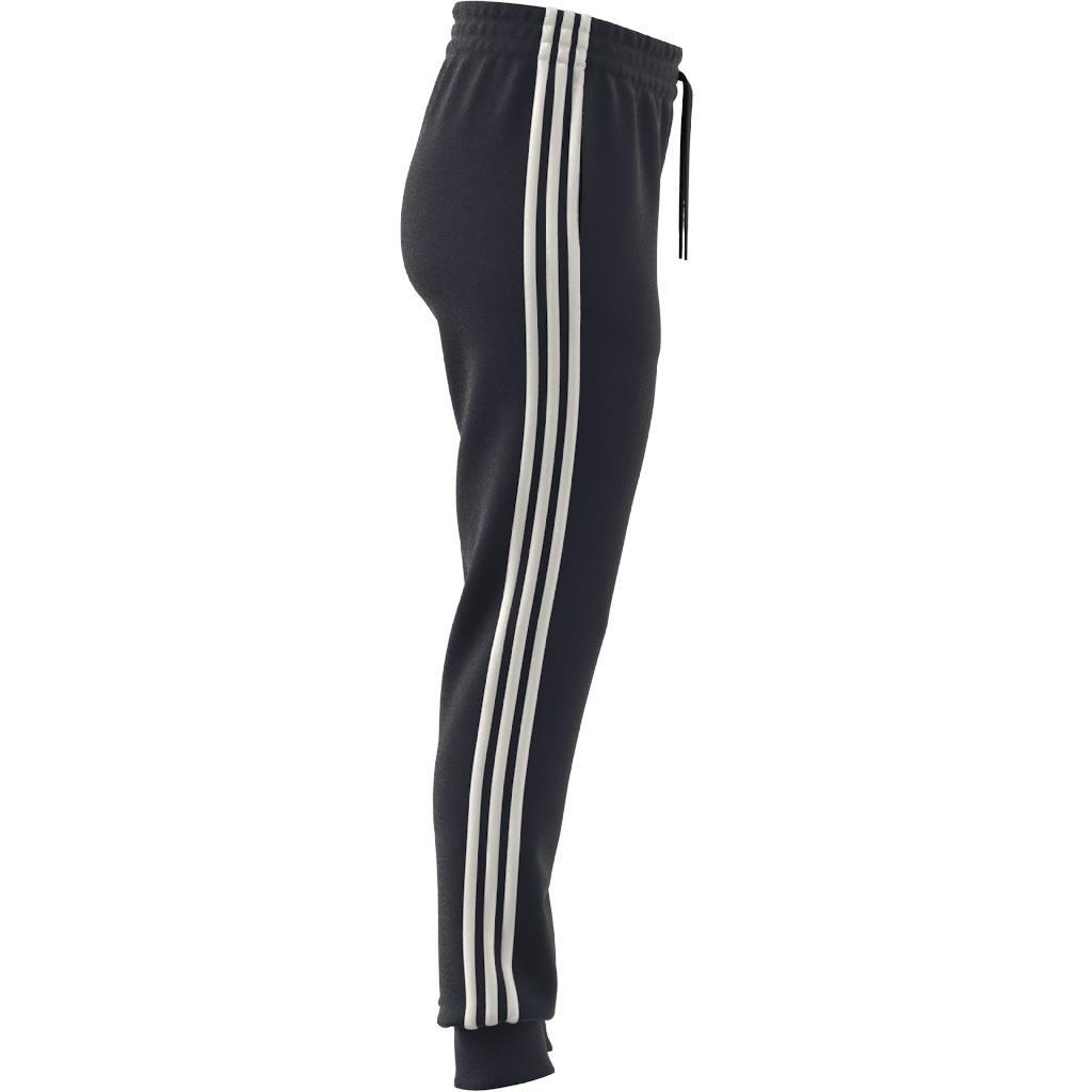 Essentials Fleece 3-Stripes Joggers, Blue, , large image number 11