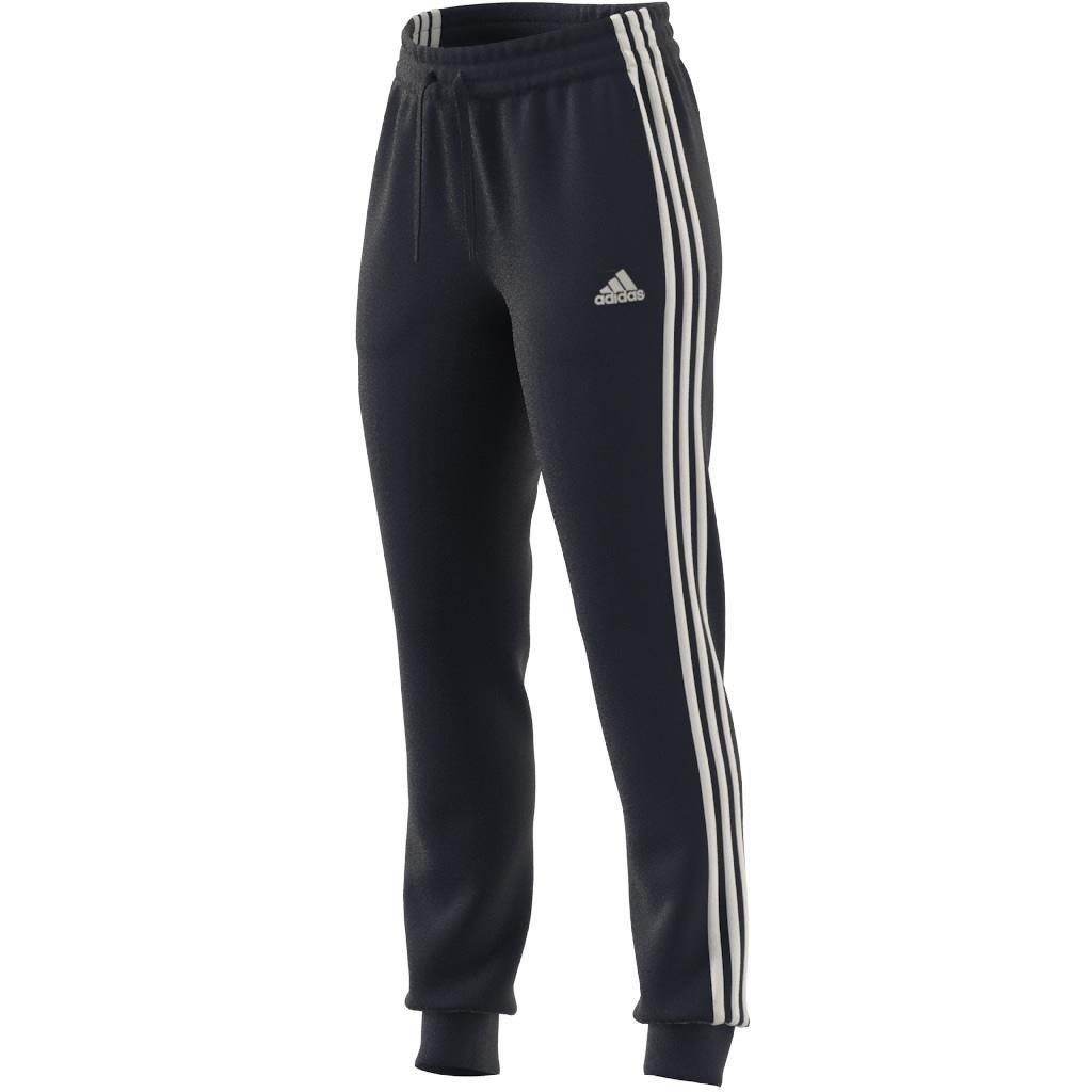 Essentials Fleece 3-Stripes Joggers, Blue, , large image number 13
