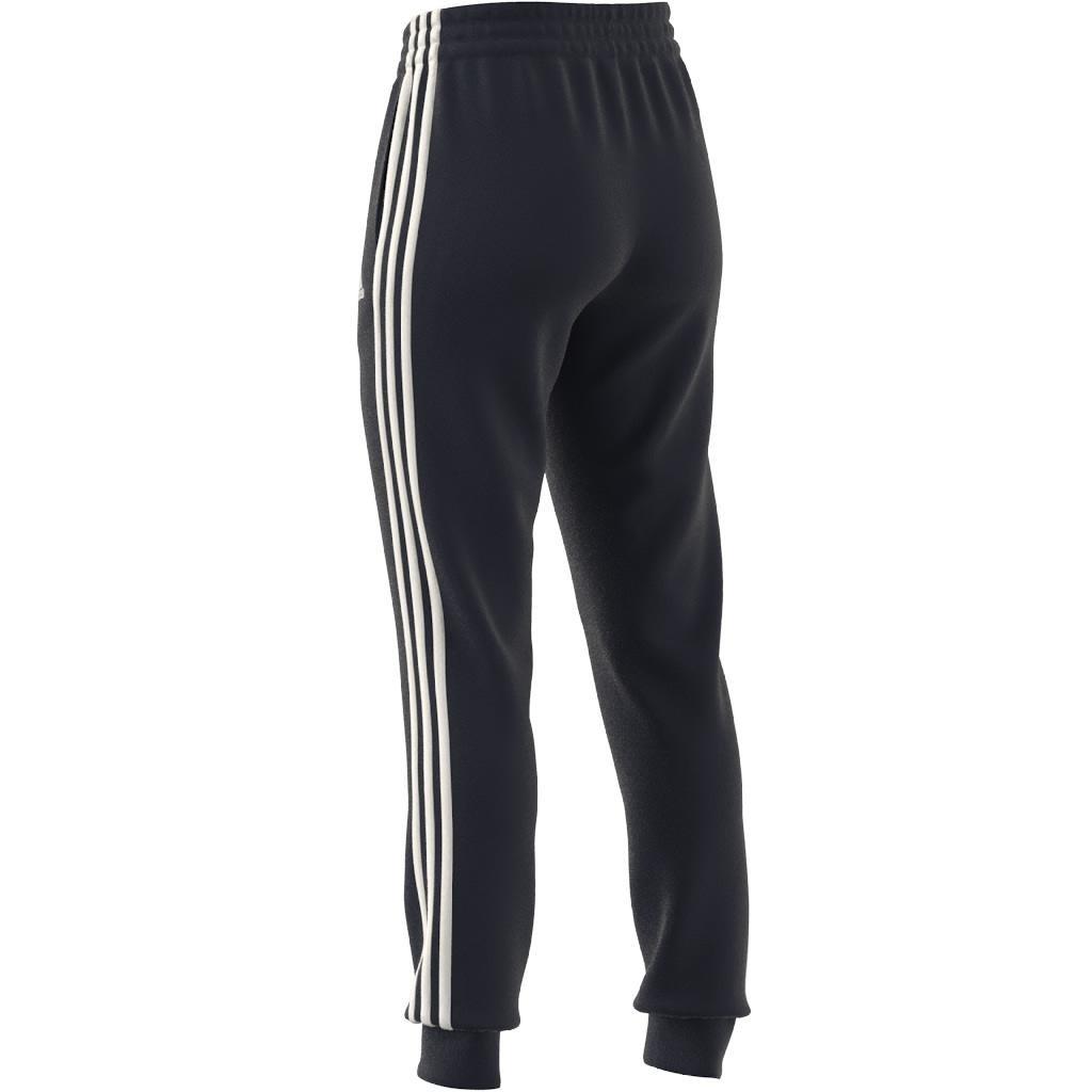 Essentials Fleece 3-Stripes Joggers, Blue, , large image number 14