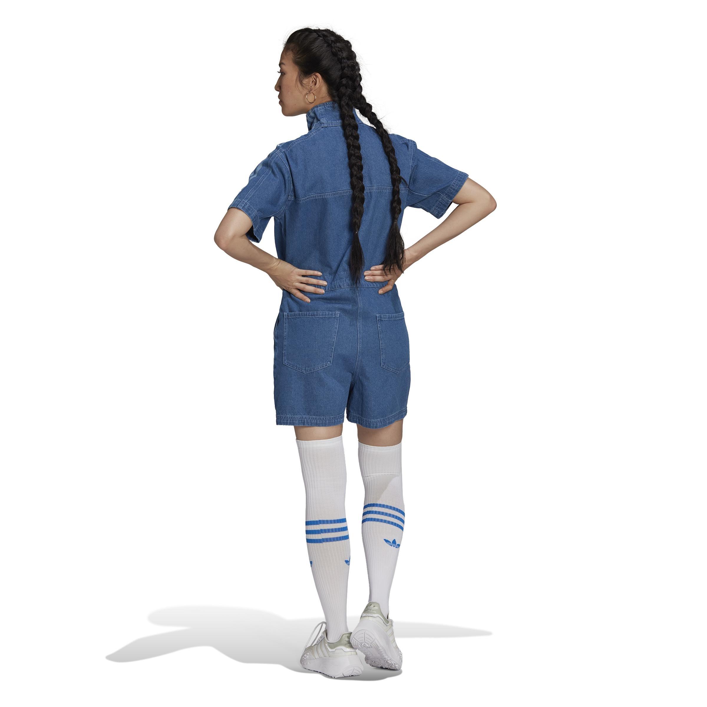 Adicolor Denim Jumpsuit, Blue, A901_ONE, large image number 3