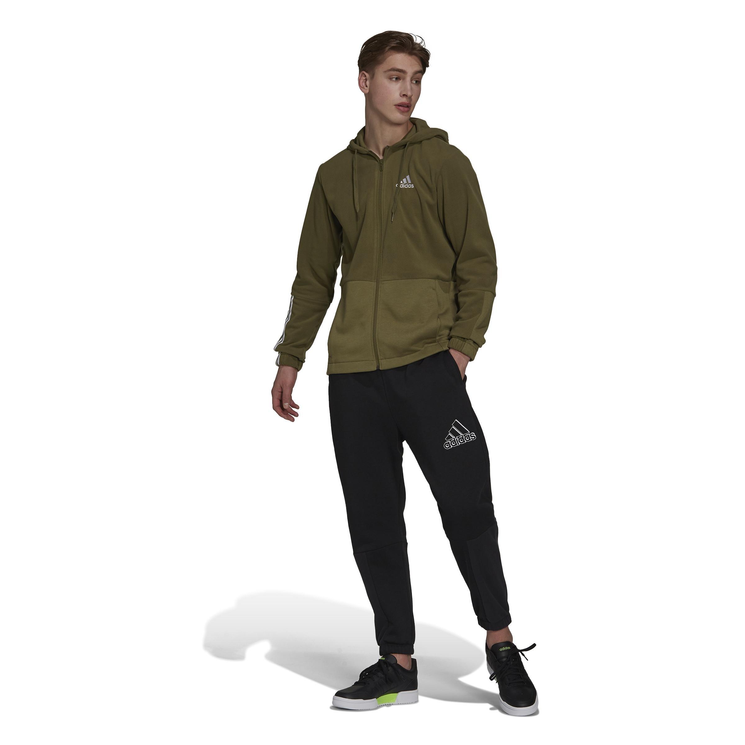 Essentials Polar Fleece Giant Logo Full-Zip Hoodie, Green, , large image number 6