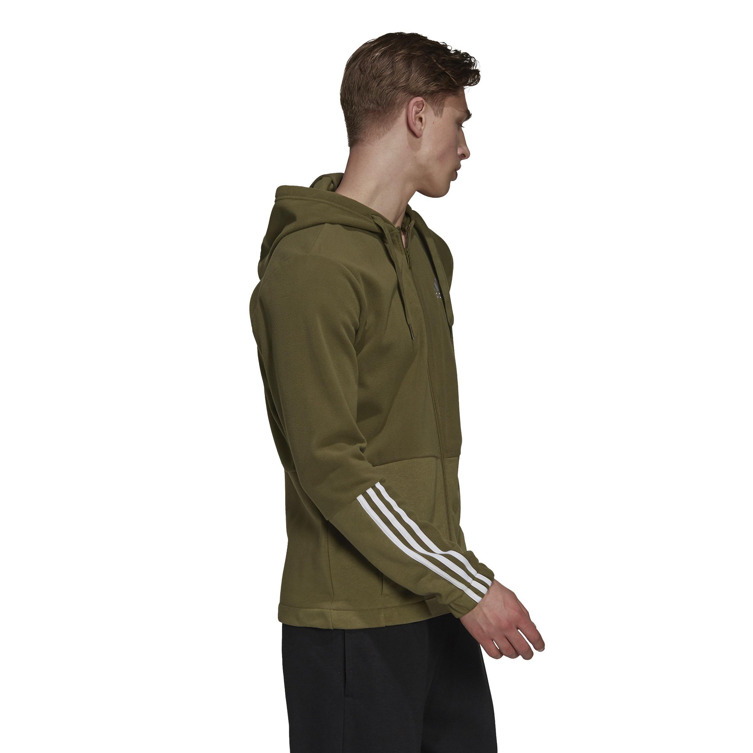 Essentials Polar Fleece Giant Logo Full-Zip Hoodie, Green, , large image number 7