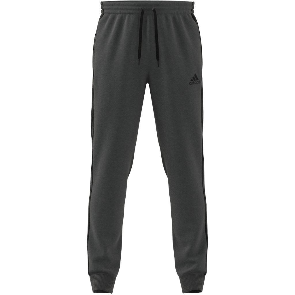 Essentials French Terry Tapered Cuff 3-Stripes Joggers, Grey, , large image number 2