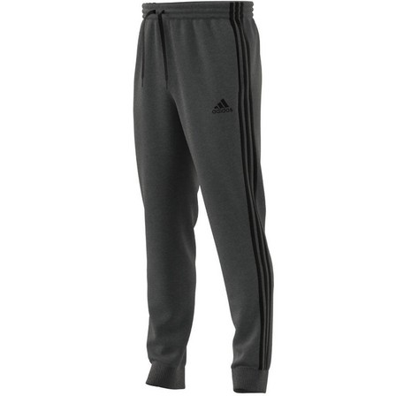 Men Essentials French Terry Tapered Cuff 3-Stripes Joggers, Grey, A901_ONE, large image number 3