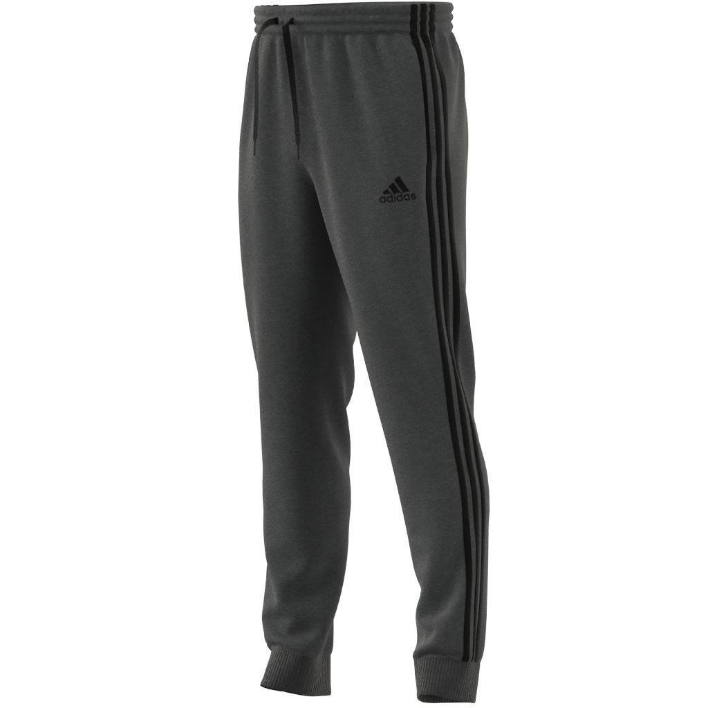 Essentials French Terry Tapered Cuff 3-Stripes Joggers, Grey, , large image number 3