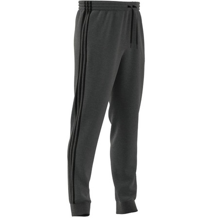 Men Essentials French Terry Tapered Cuff 3-Stripes Joggers, Grey, A901_ONE, large image number 6