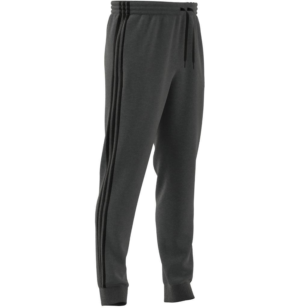 Essentials French Terry Tapered Cuff 3-Stripes Joggers, Grey, , large image number 6