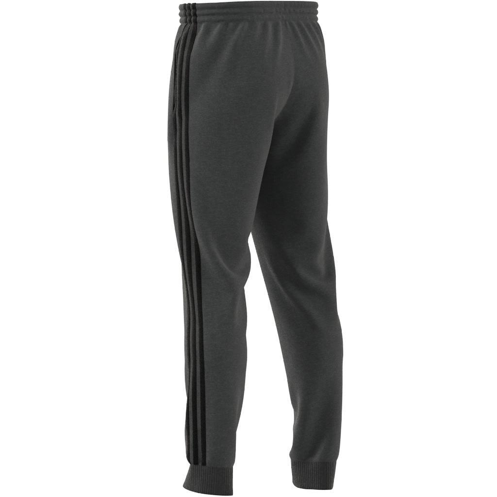Essentials French Terry Tapered Cuff 3-Stripes Joggers, Grey, , large image number 7