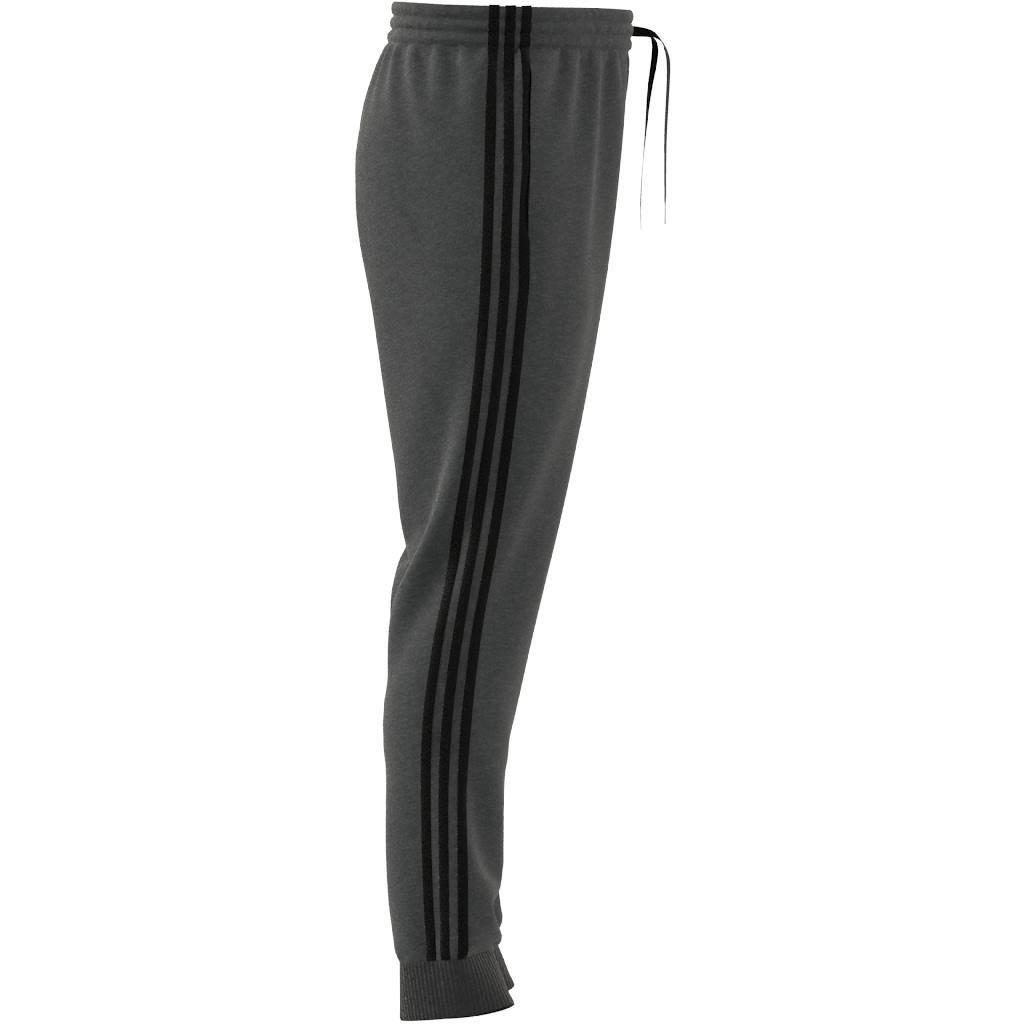 Essentials French Terry Tapered Cuff 3-Stripes Joggers, Grey, , large image number 8