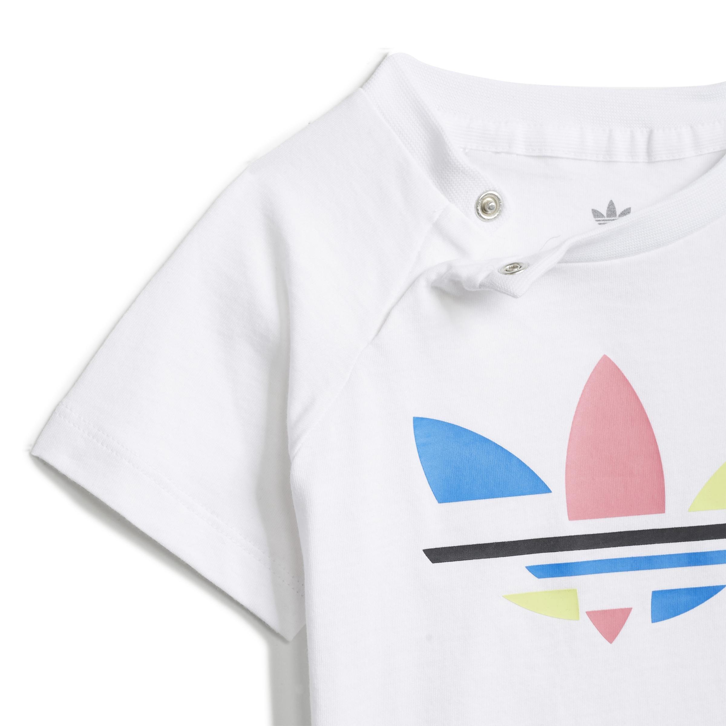 Unisex Kids Adicolor Shorts And T-Shirt Set, White, A901_ONE, large image number 1