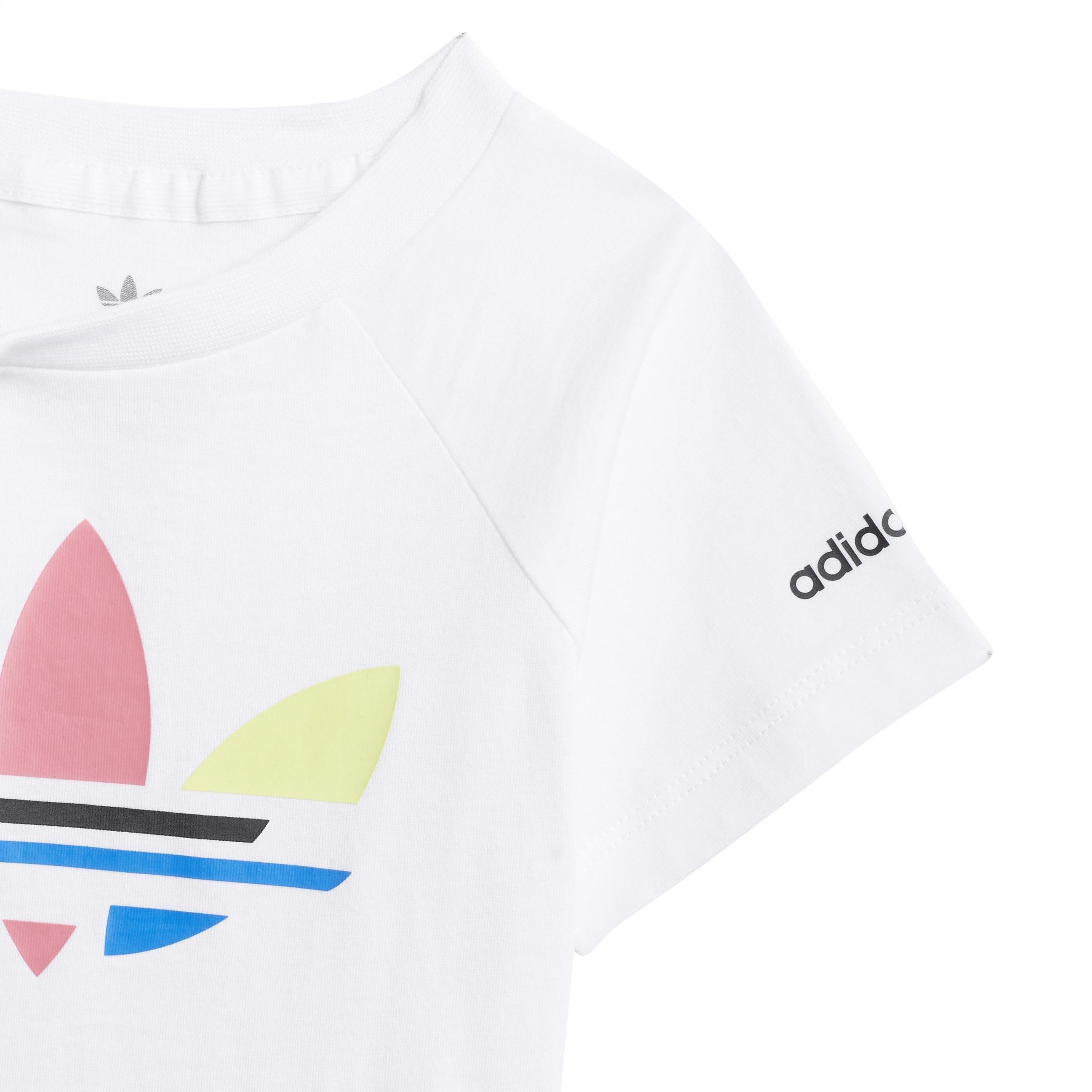 Unisex Kids Adicolor Shorts And T-Shirt Set, White, A901_ONE, large image number 2