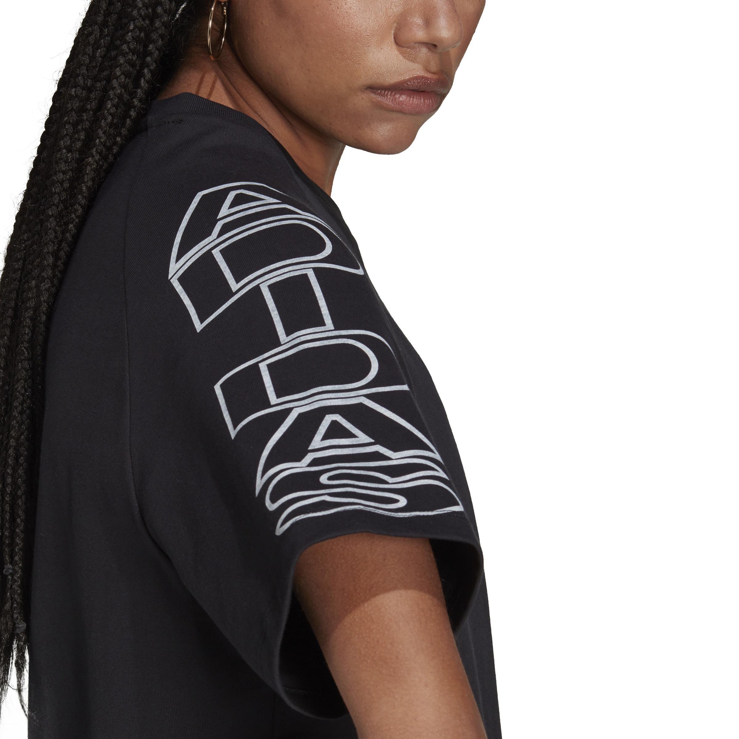 Loose Letter T-Shirt, Black, , large image number 3
