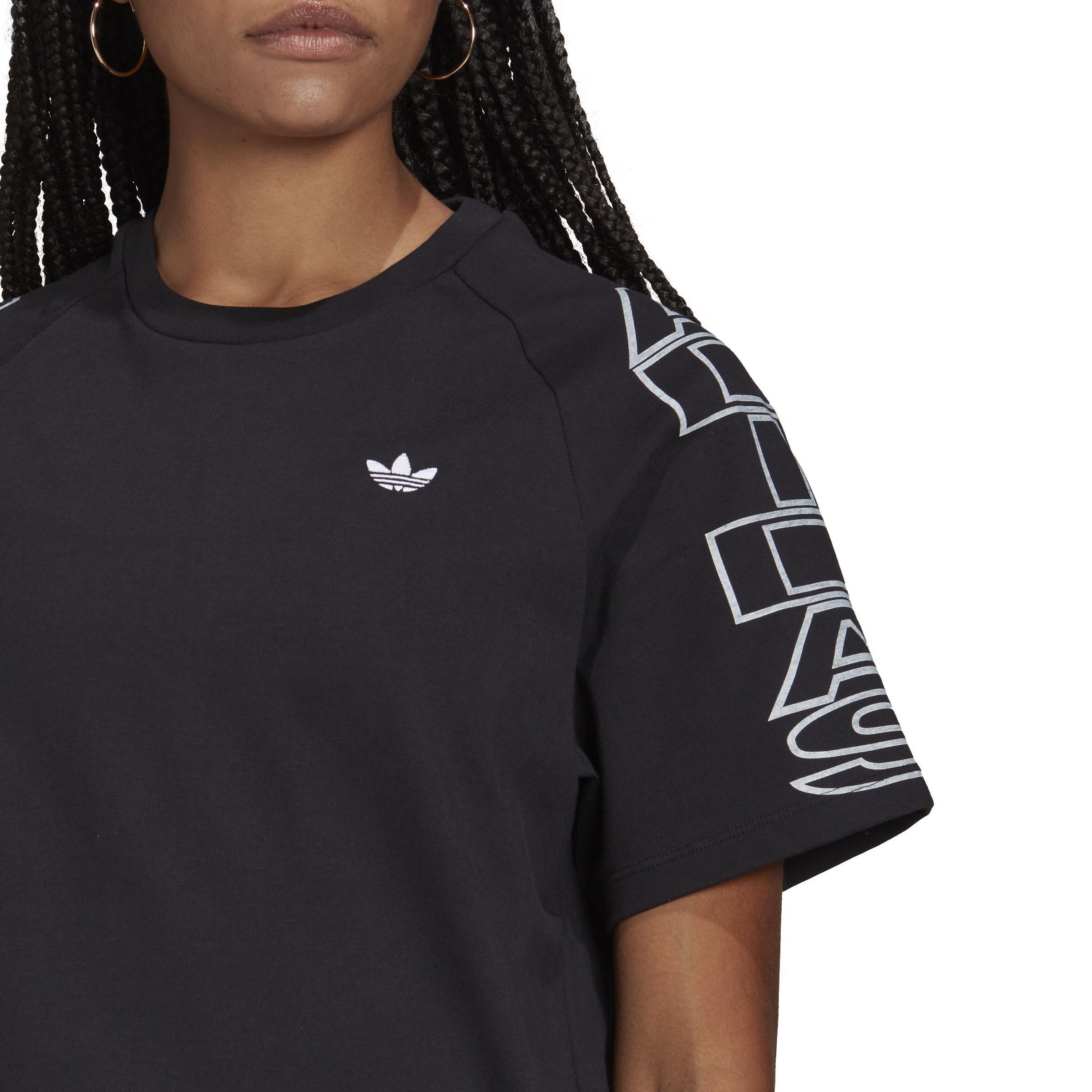 Loose Letter T-Shirt, Black, , large image number 4