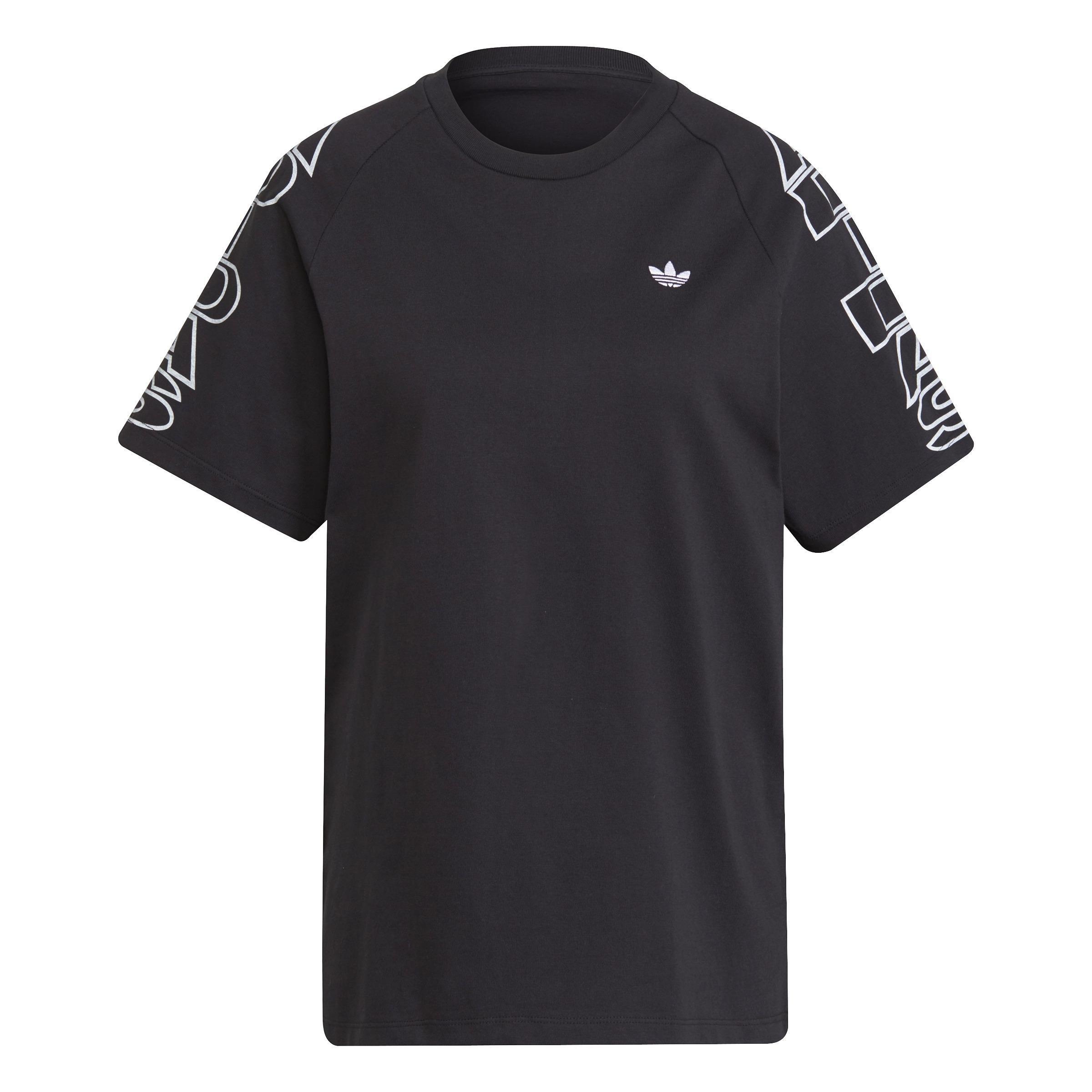 Loose Letter T-Shirt, Black, , large image number 6