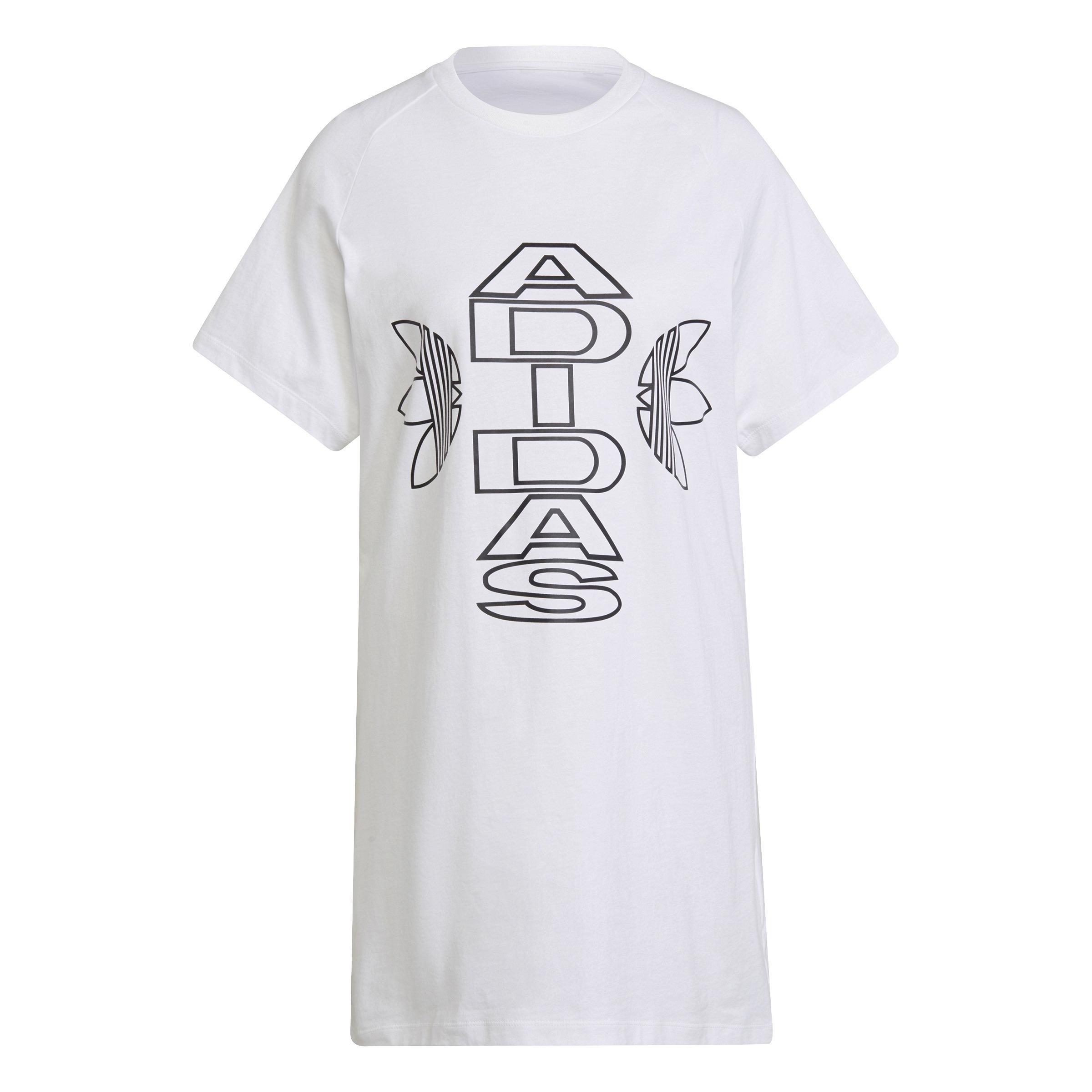 Collegiate Tee Dress, White, A901_ONE, large image number 1