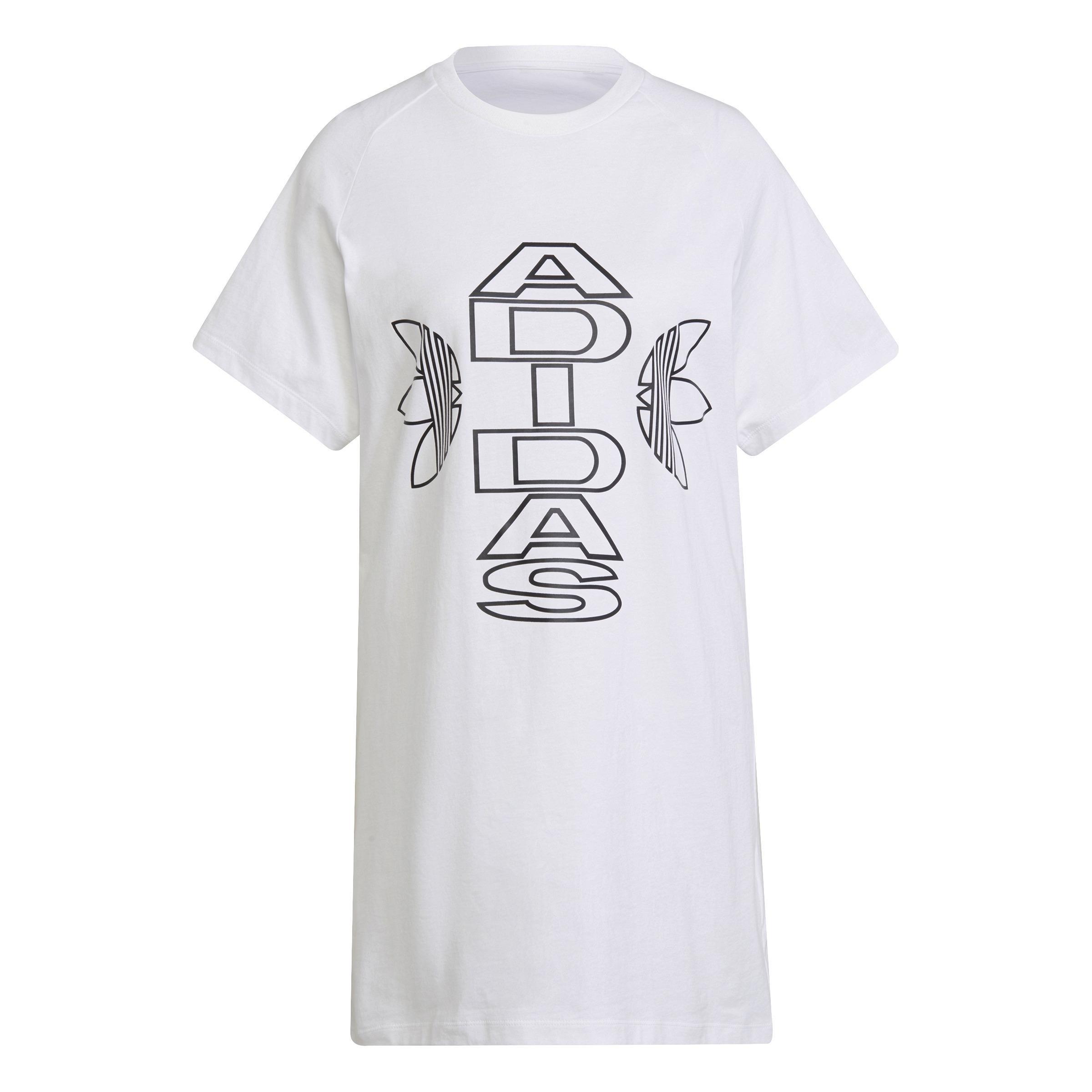 Collegiate Tee Dress, White, A901_ONE, large image number 2