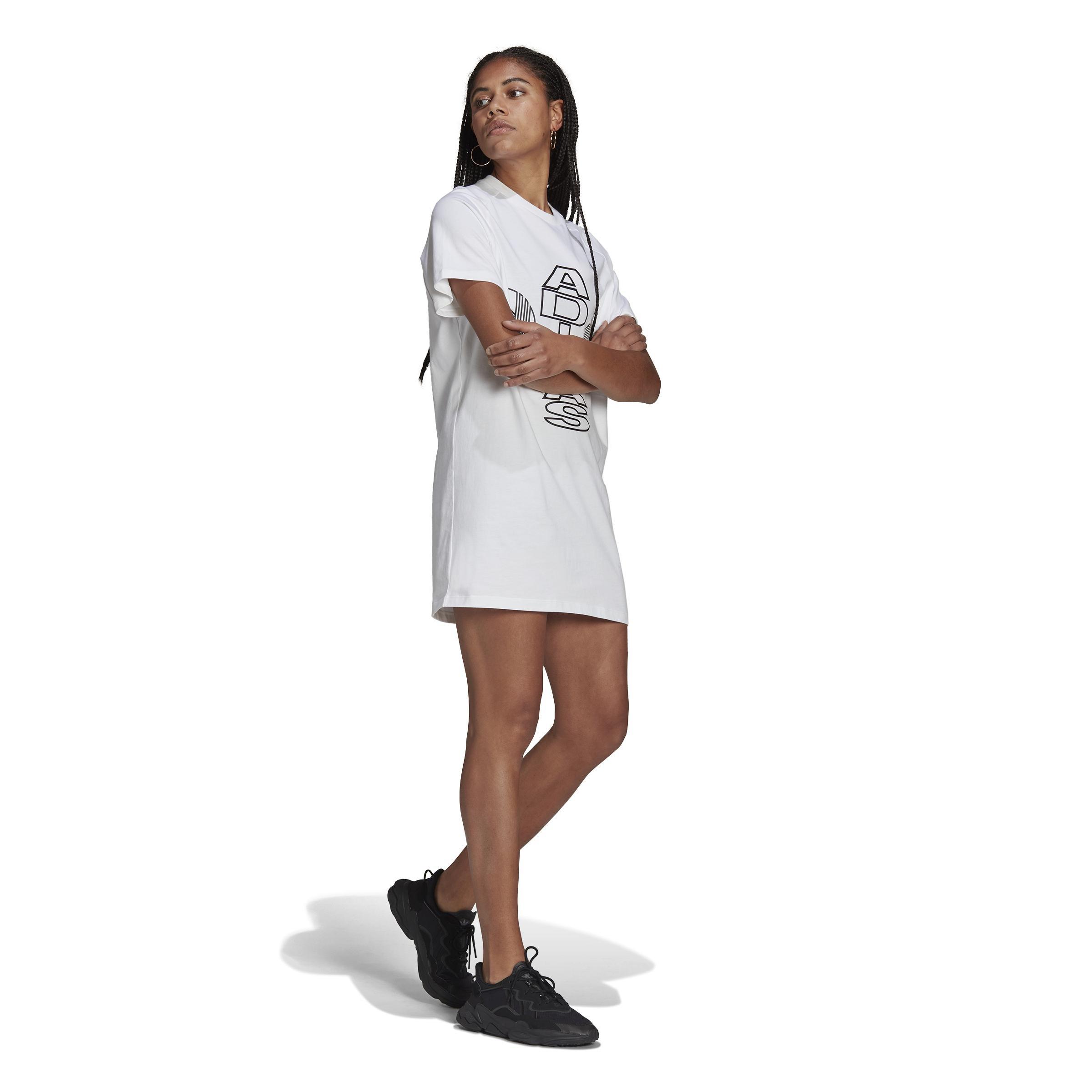 Collegiate Tee Dress, White, A901_ONE, large image number 7