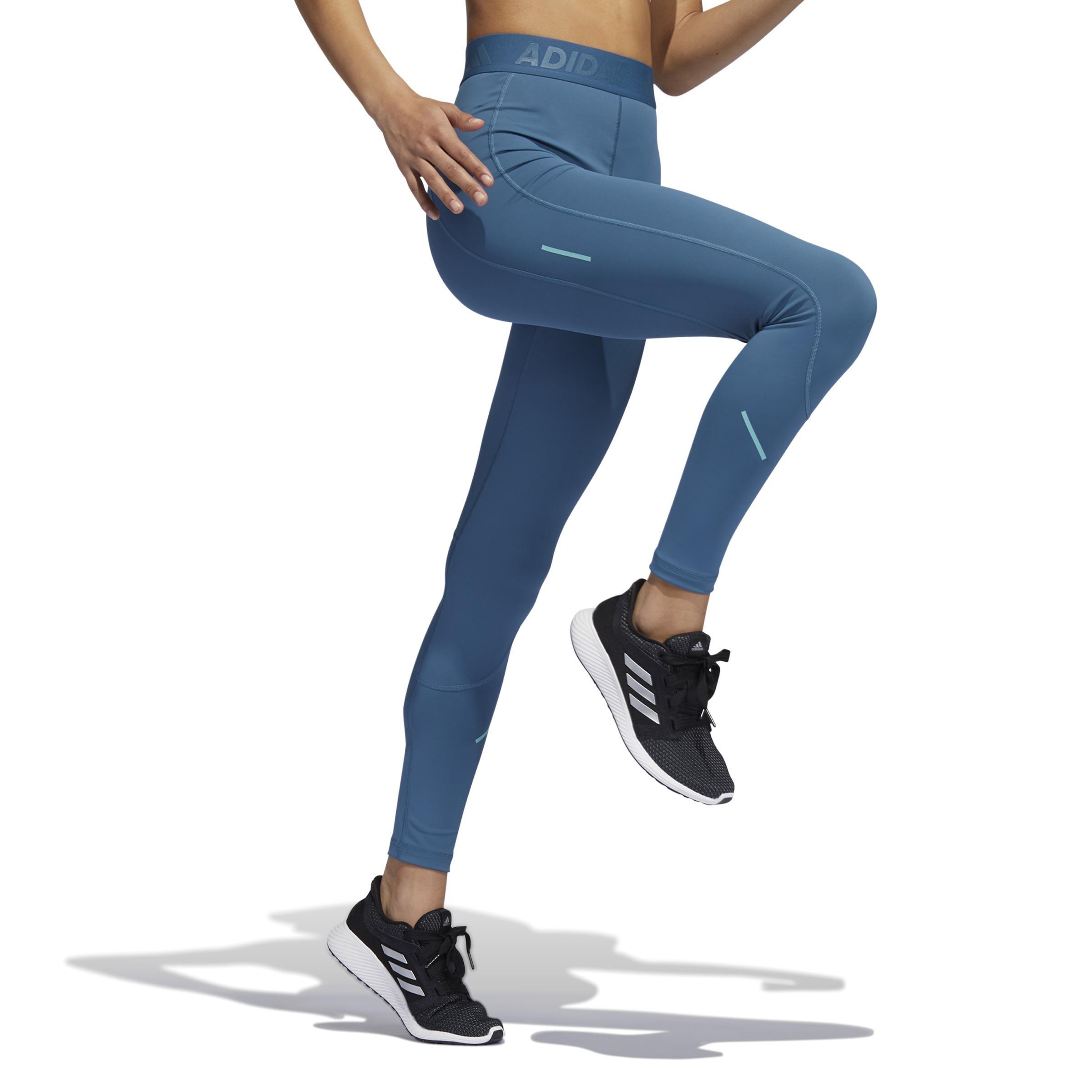Techfit Long Reflective Leggings, Blue, A901_ONE, large image number 1