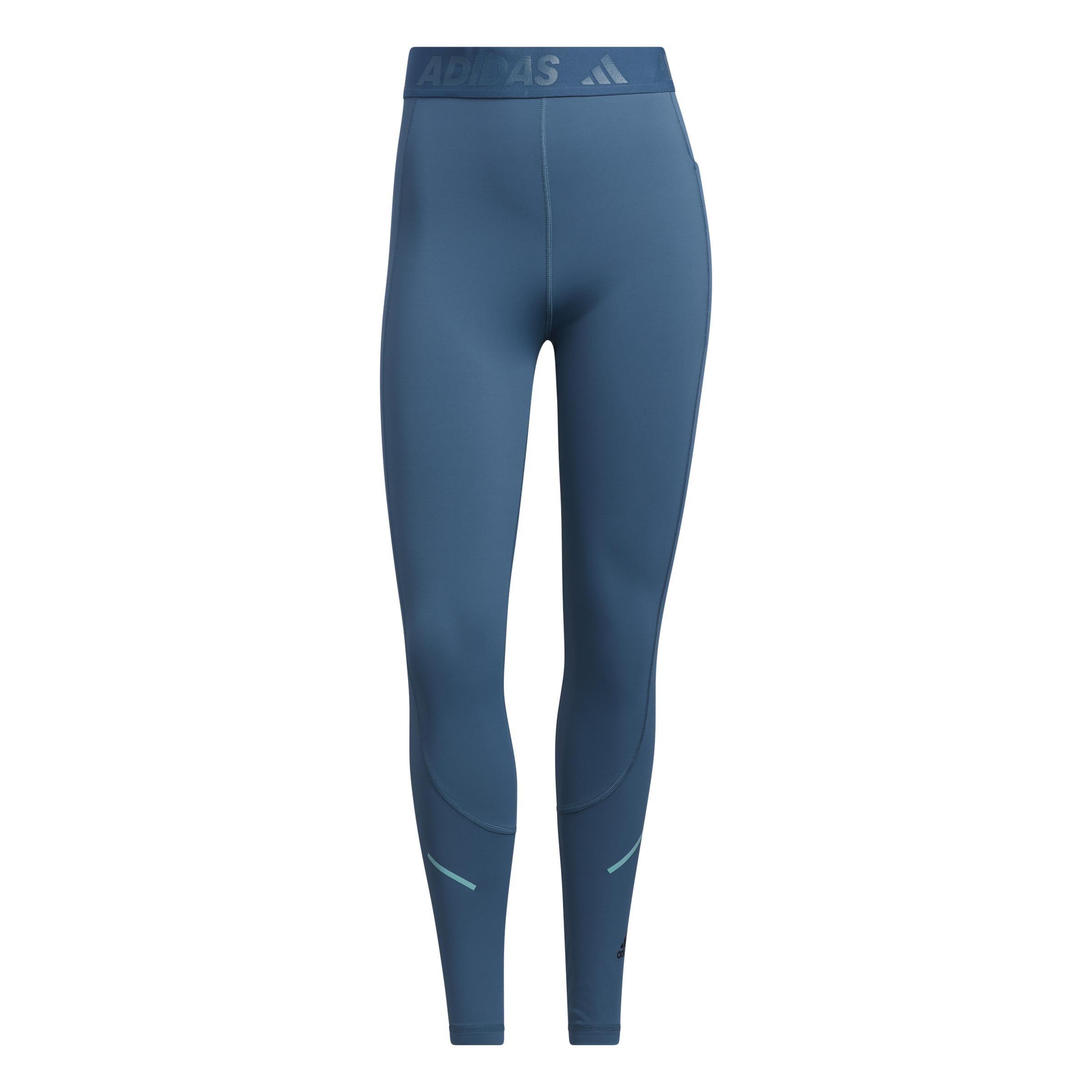 Techfit Long Reflective Leggings, Blue, A901_ONE, large image number 5