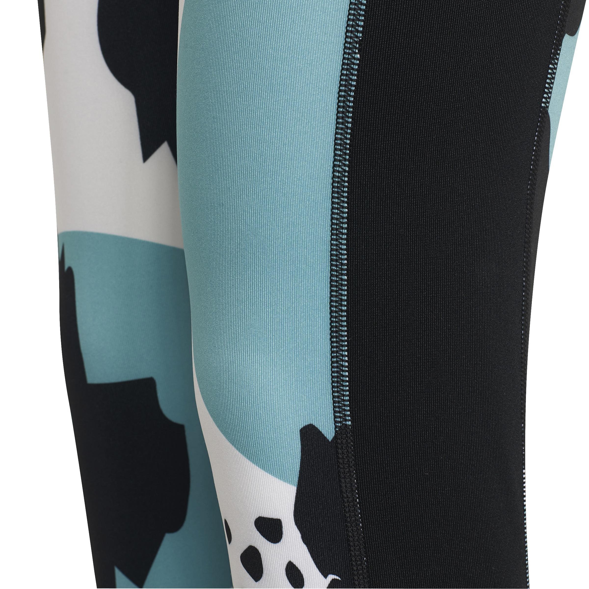 Kids AEROREADY Animal Print External Pocket Stretch Training Leggings, White, A901_ONE, large image number 5
