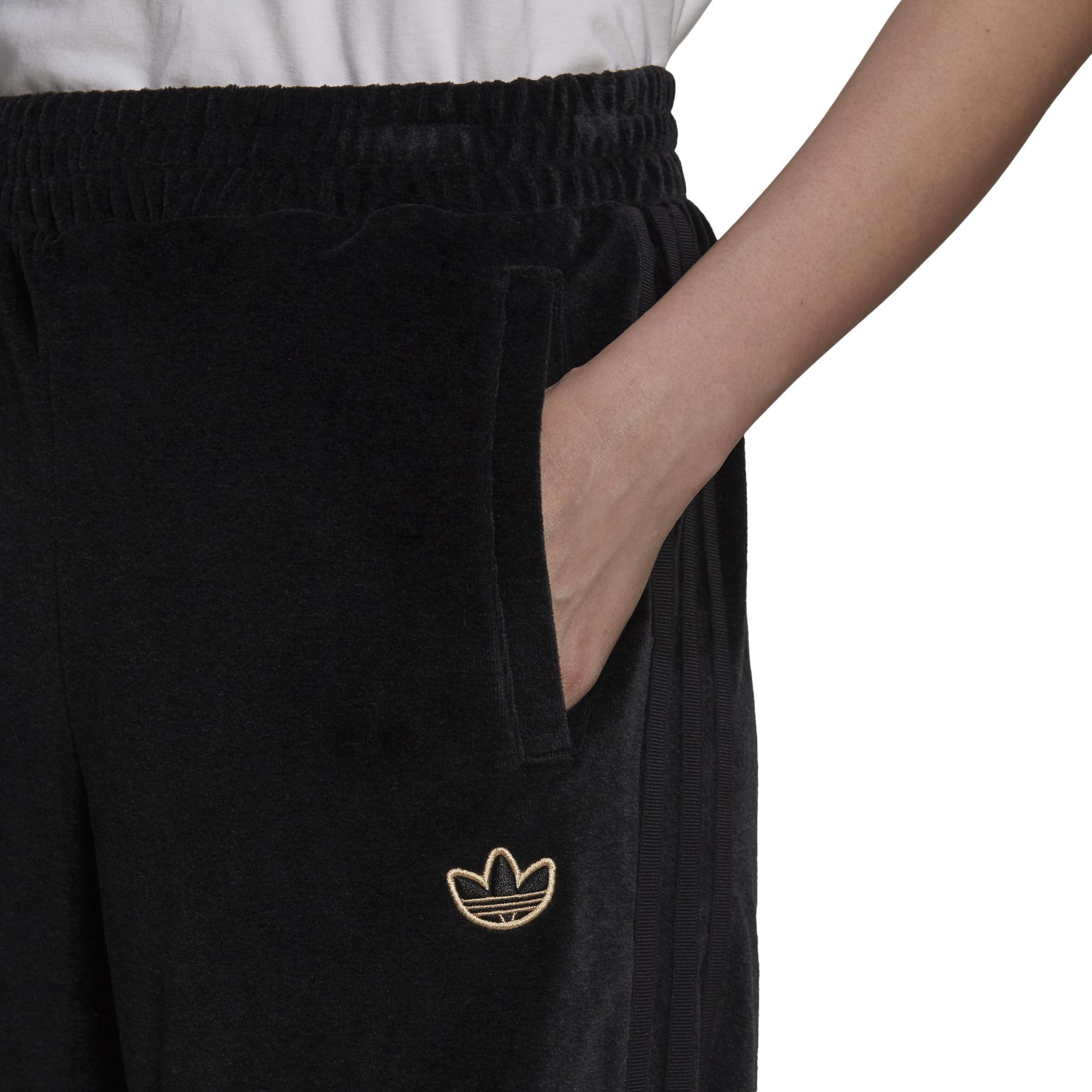  Adidas Velour Cuffed Track Pants - L : Clothing, Shoes & Jewelry