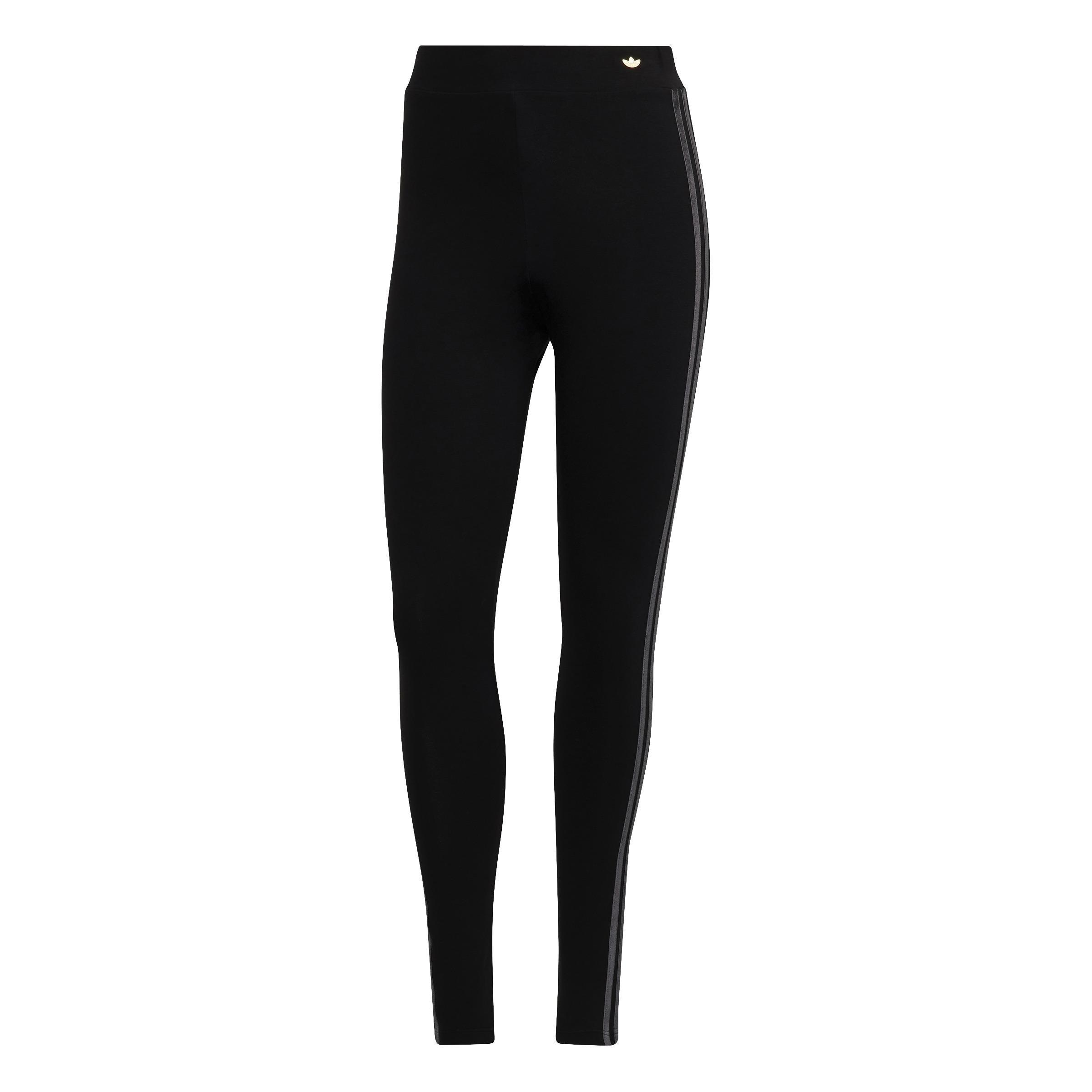 Velvet Stripes And Trefoil Rivet Leggings, Black, , large image number 5
