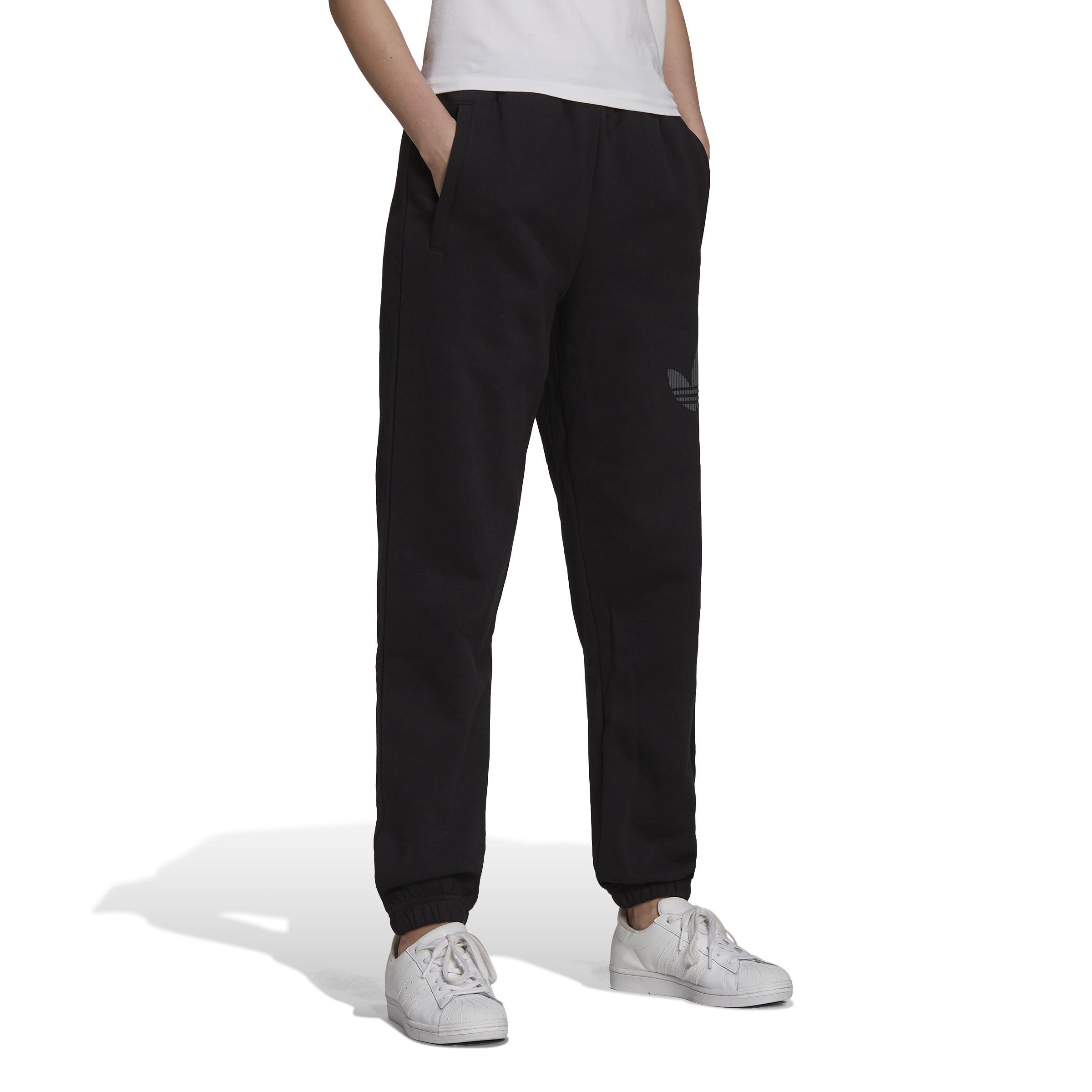 Trefoil Graphic Cuffed Joggers, Black, , large image number 0