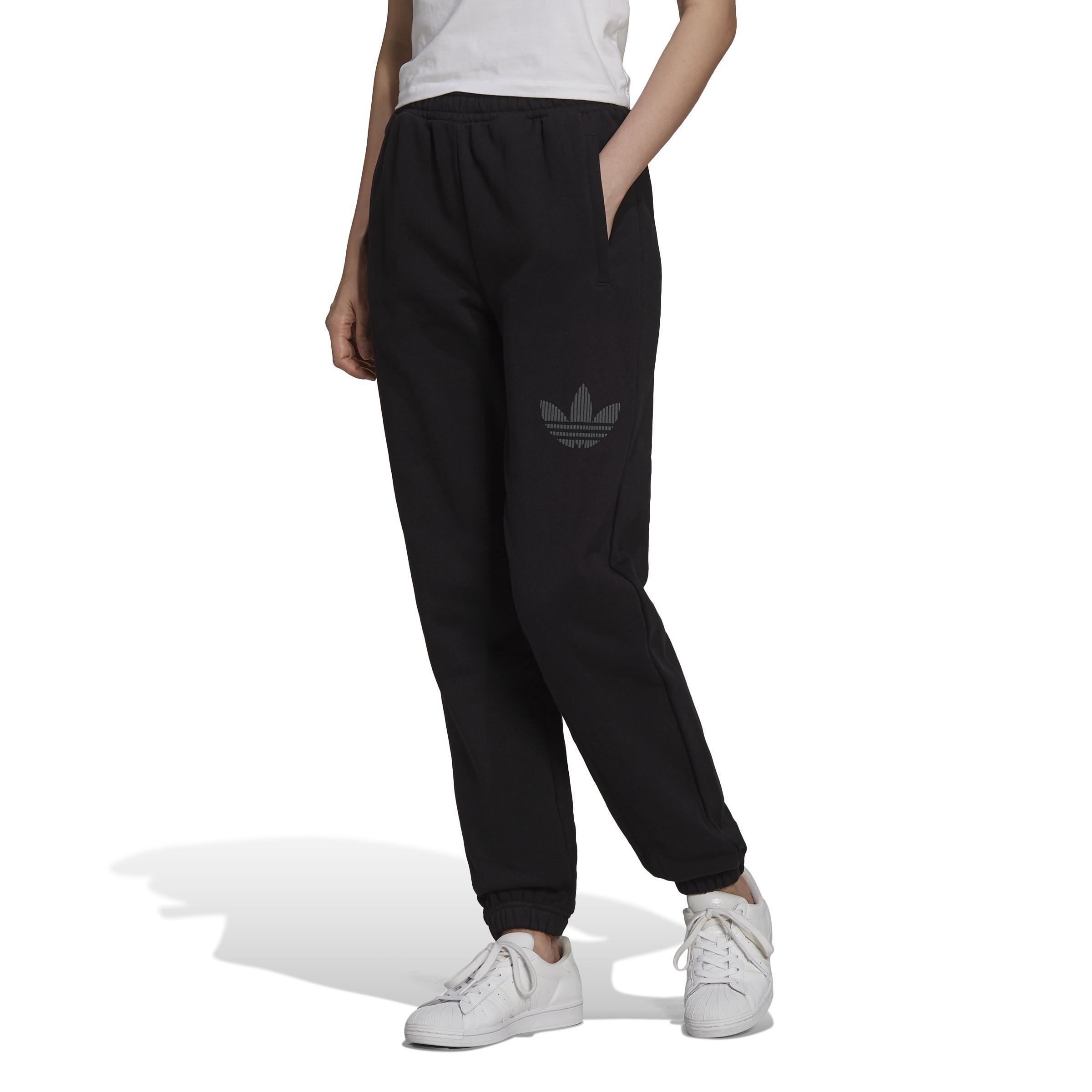 Trefoil Graphic Cuffed Joggers, Black, , large image number 1