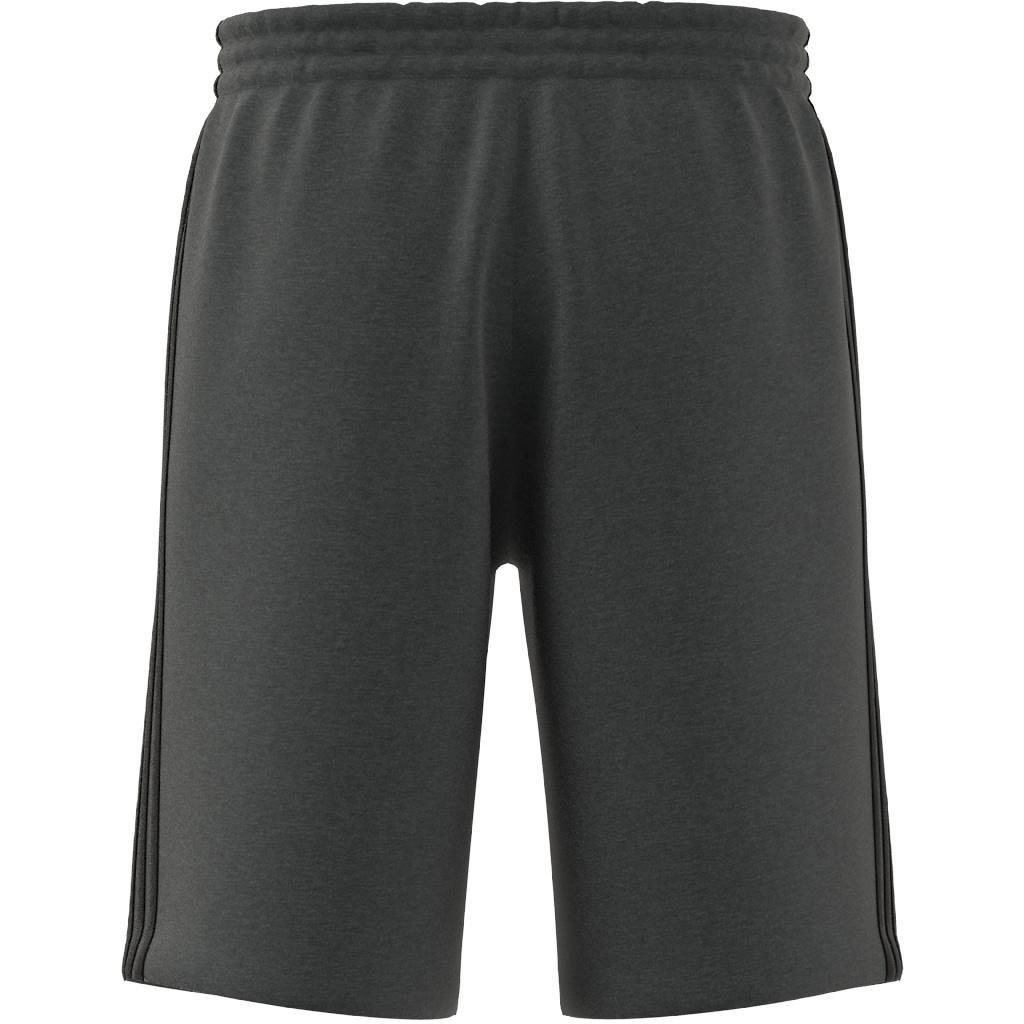 Essentials Fleece 3-Stripes Shorts, Grey, A901_ONE, large image number 4