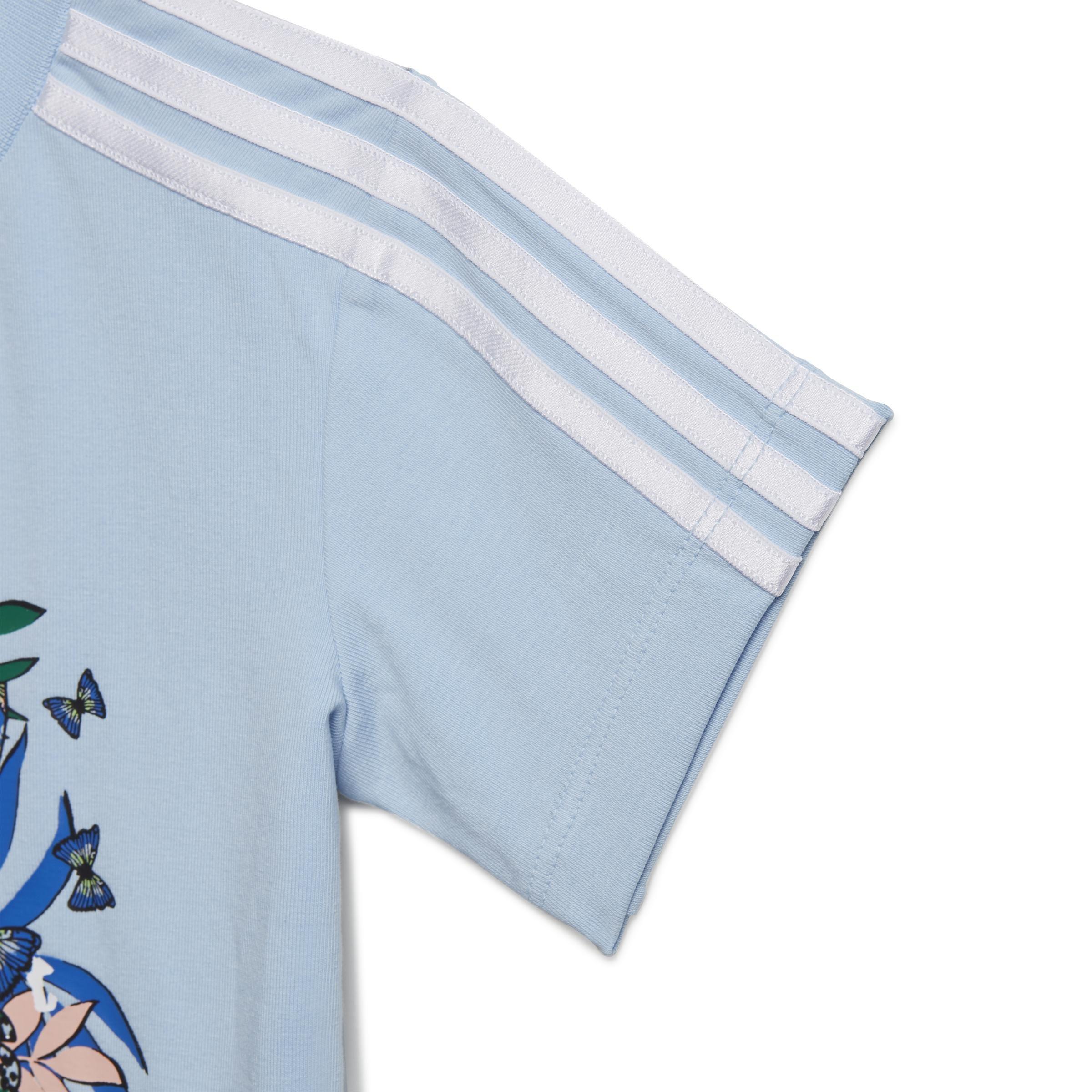 Kids HER Studio London Animal Flower Print Tee Dress and Tights Set, Blue, A901_ONE, large image number 3