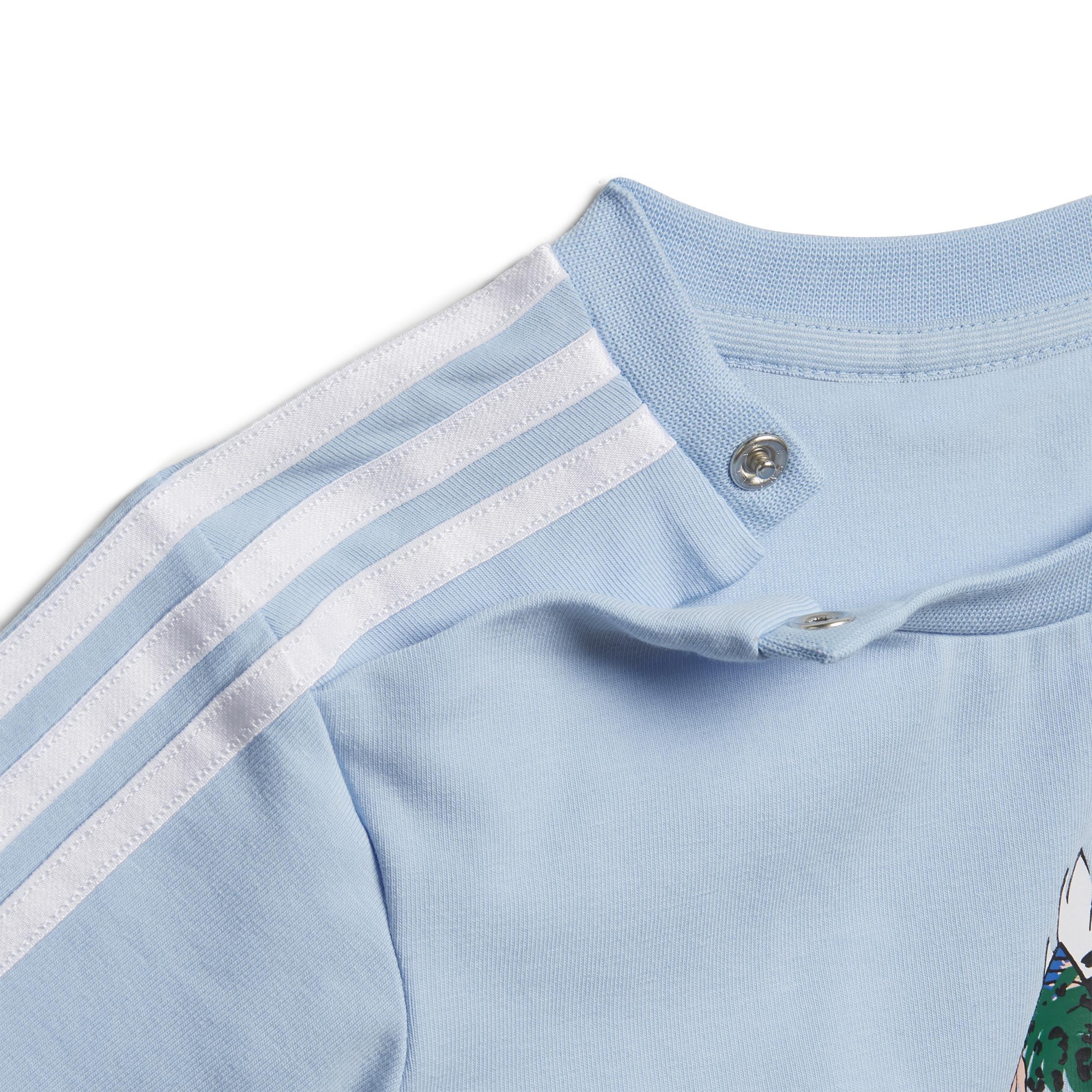 Kids HER Studio London Animal Flower Print Tee Dress and Tights Set, Blue, A901_ONE, large image number 4