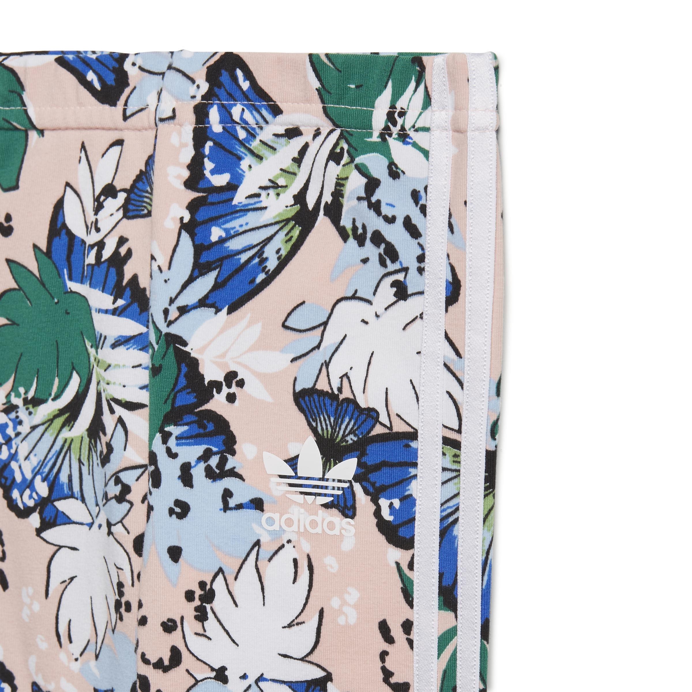 Kids HER Studio London Animal Flower Print Tee Dress and Tights Set, Blue, A901_ONE, large image number 5