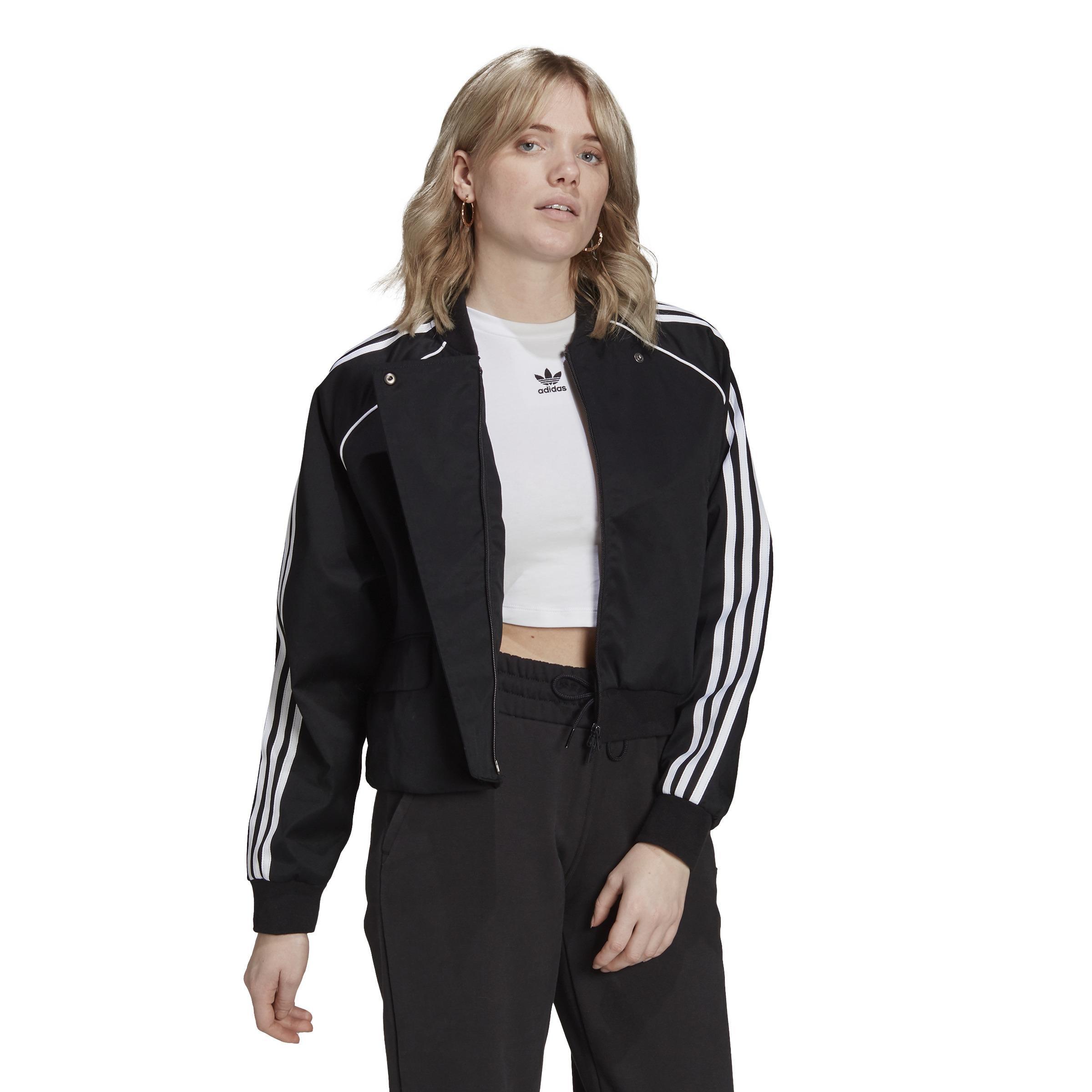 Asymmetric Superstar Track Jacket, Black, A901_ONE, large image number 1