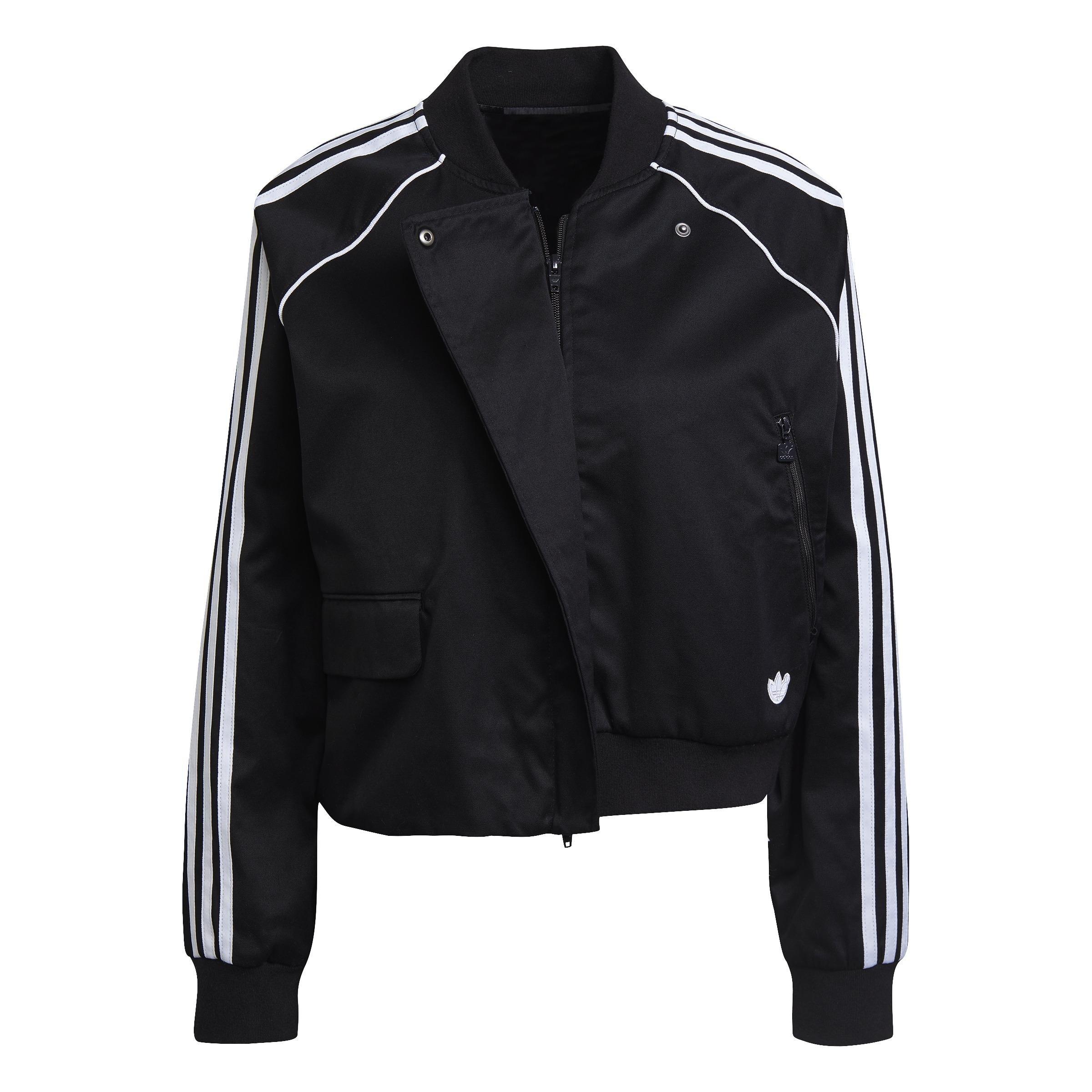 Asymmetric Superstar Track Jacket, Black, A901_ONE, large image number 3