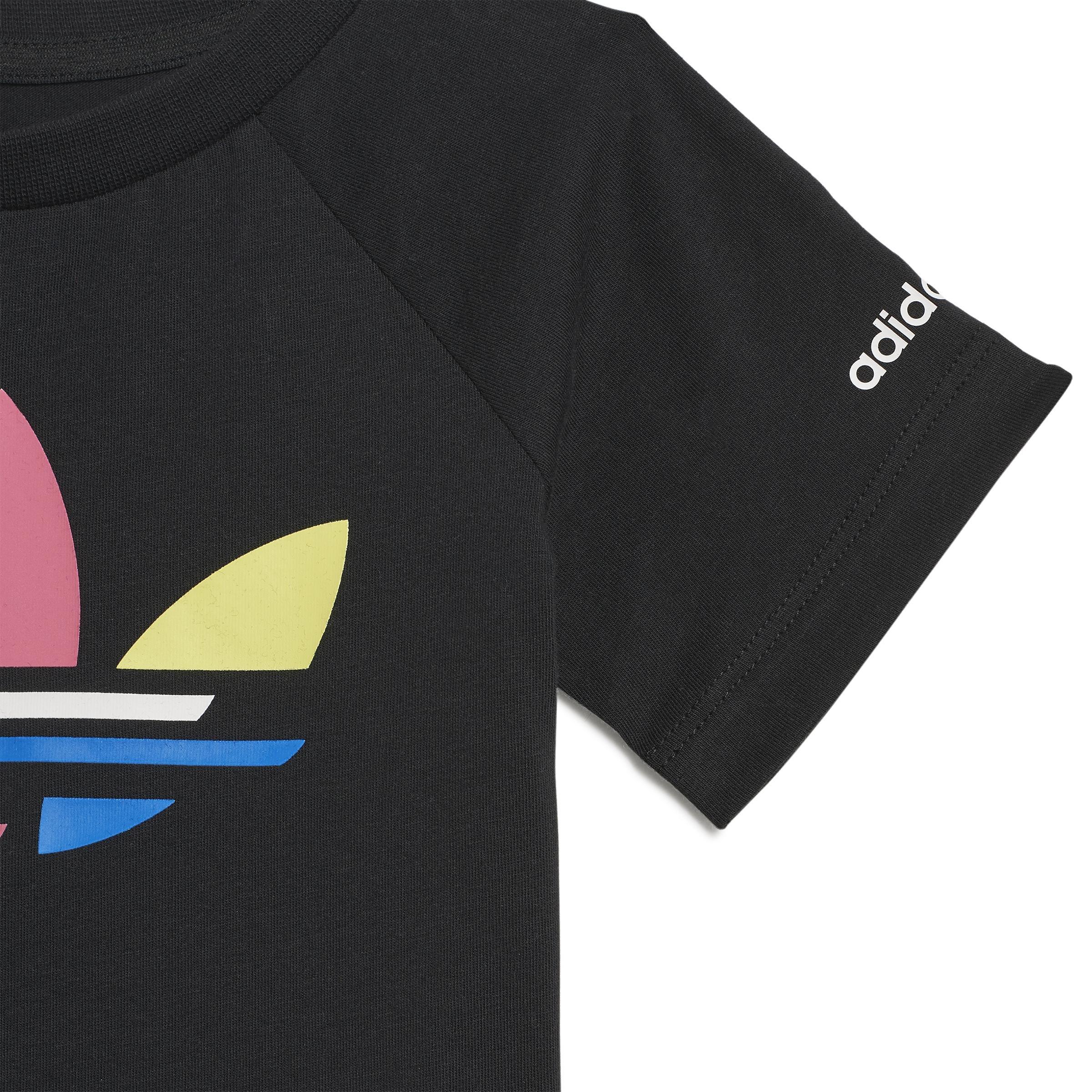 Unisex Kids Adicolor Shorts And T-Shirt Set, Black, A901_ONE, large image number 1