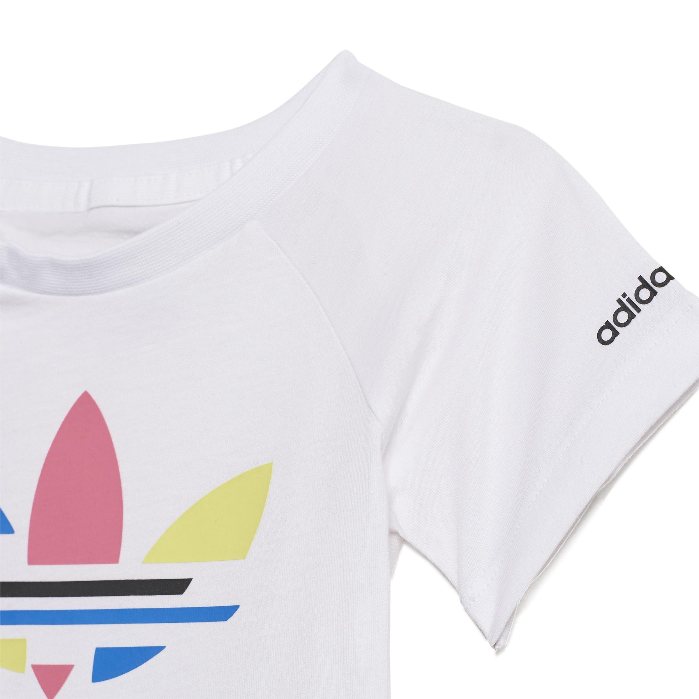 Unisex Kids Adicolor Shorts And T-Shirt Set, White, A901_ONE, large image number 1