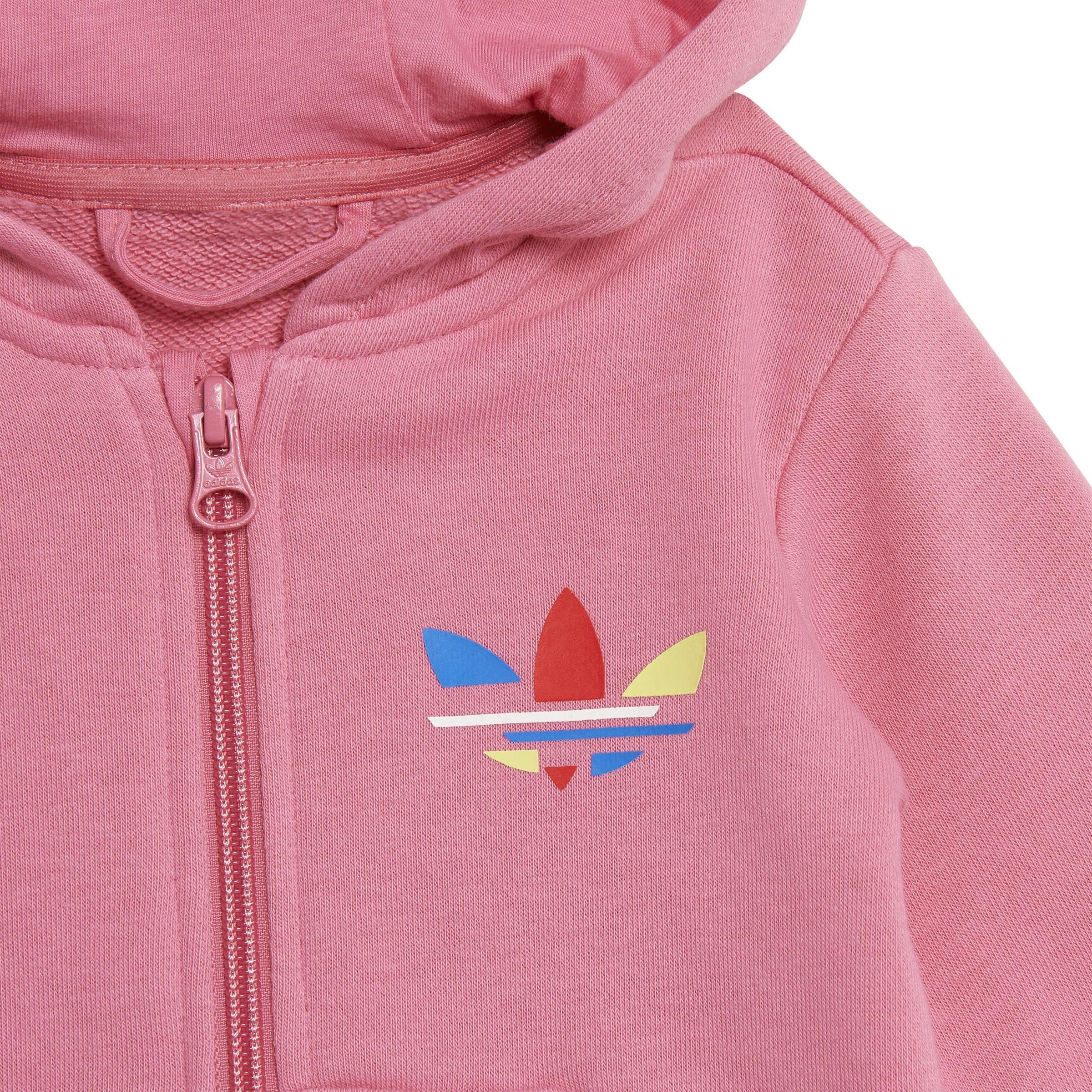 Unisex Kids Adicolor Full-Zip Hoodie Set, Pink, A901_ONE, large image number 1