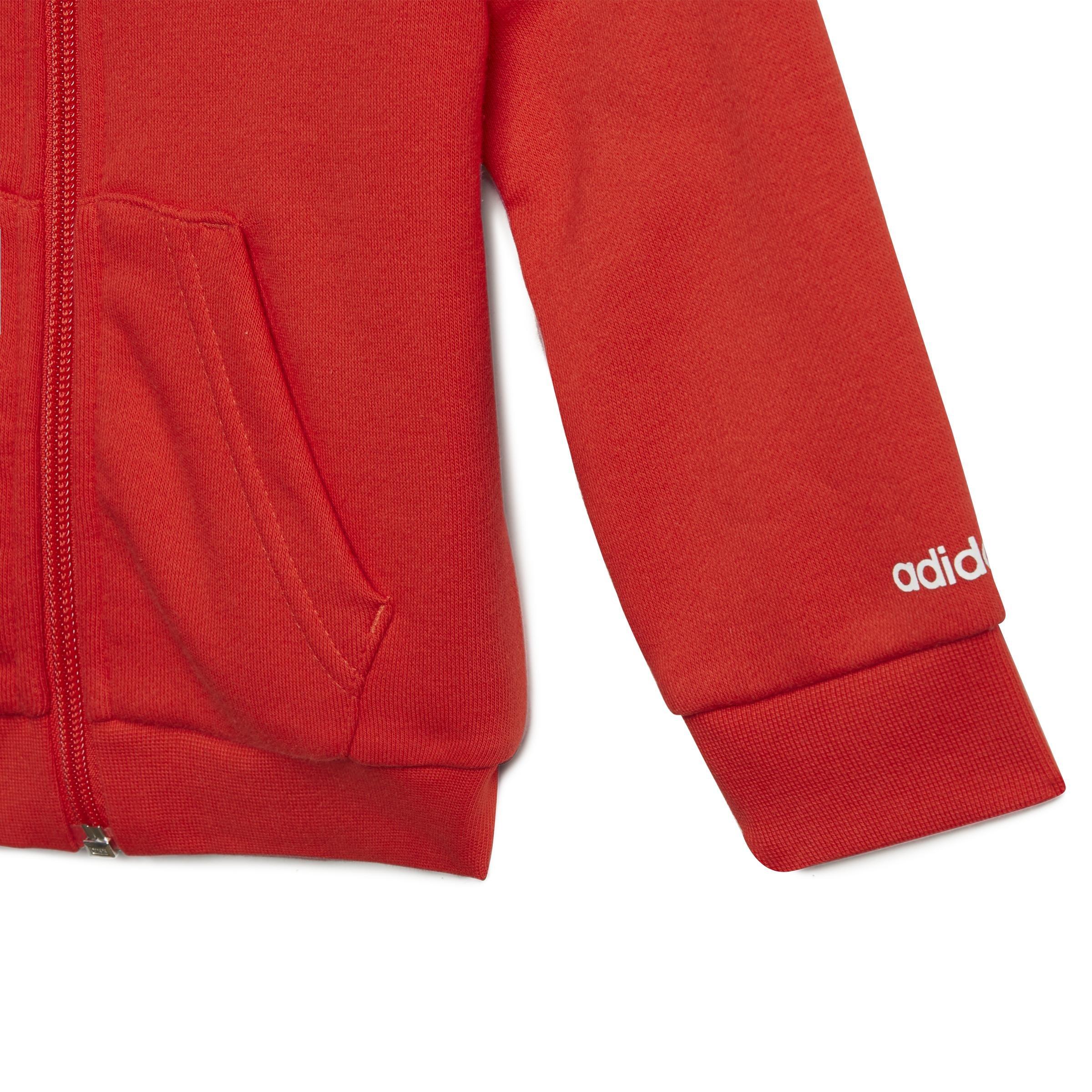 Unisex Kids Adicolor Full-Zip Hoodie Set, Red, A901_ONE, large image number 3