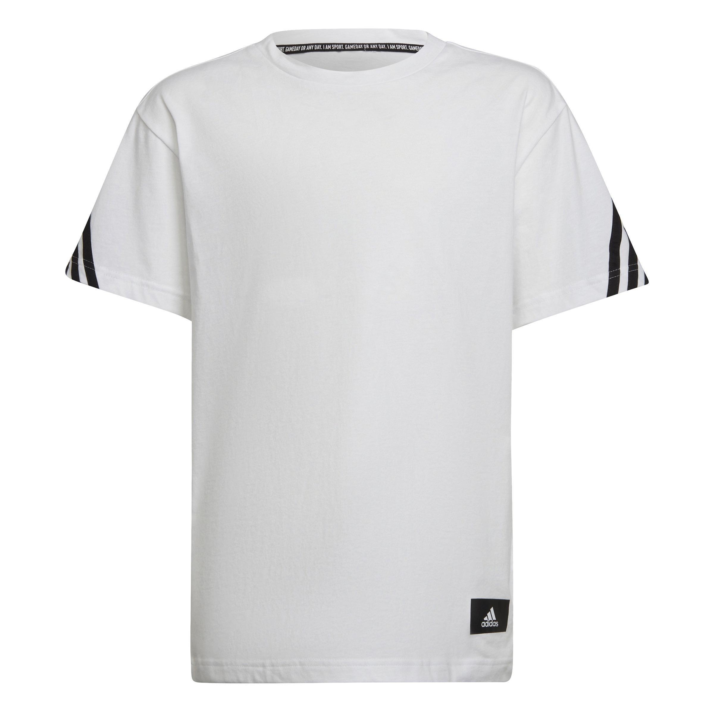 Kids Future Icons 3-Stripes T-shirt, White, , large image number 1