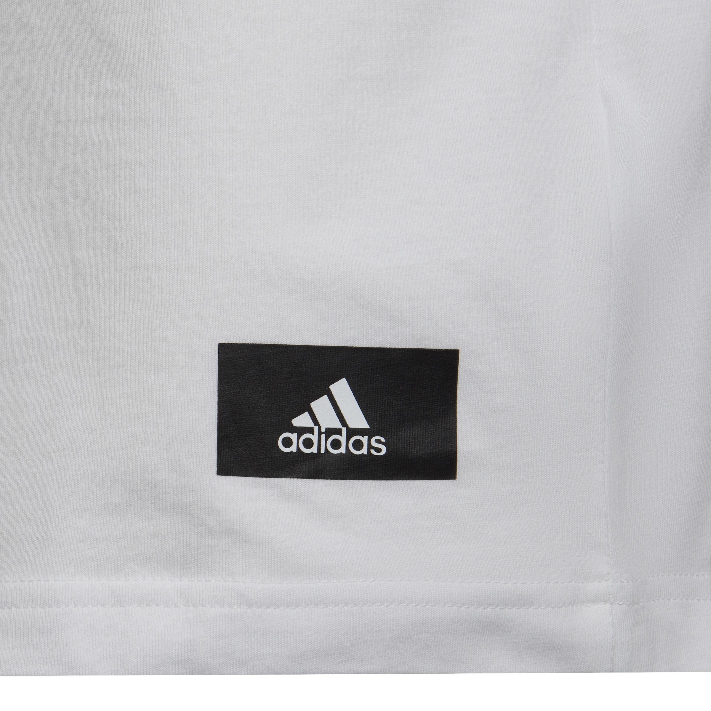 Kids Future Icons 3-Stripes T-shirt, White, , large image number 4