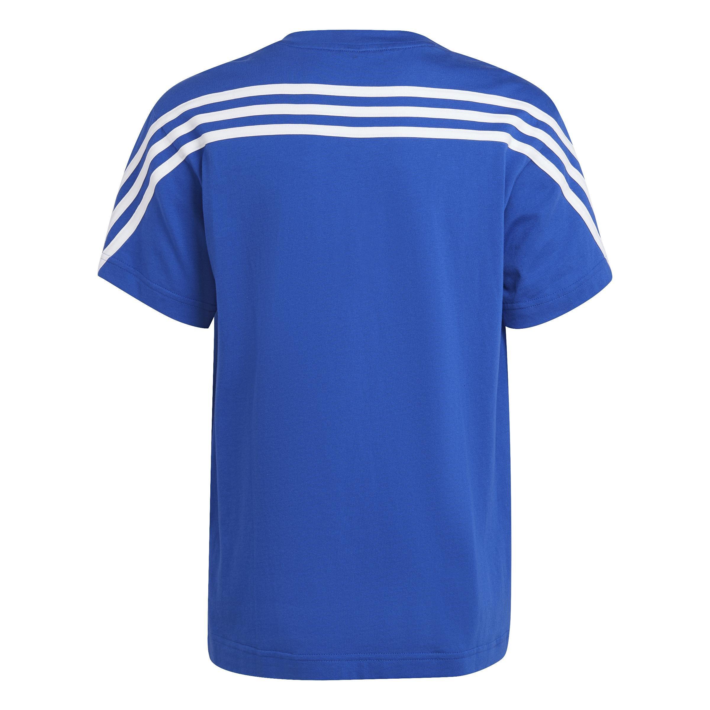 Kids Future Icons 3-Stripes T-Shirt, Blue, A901_ONE, large image number 2