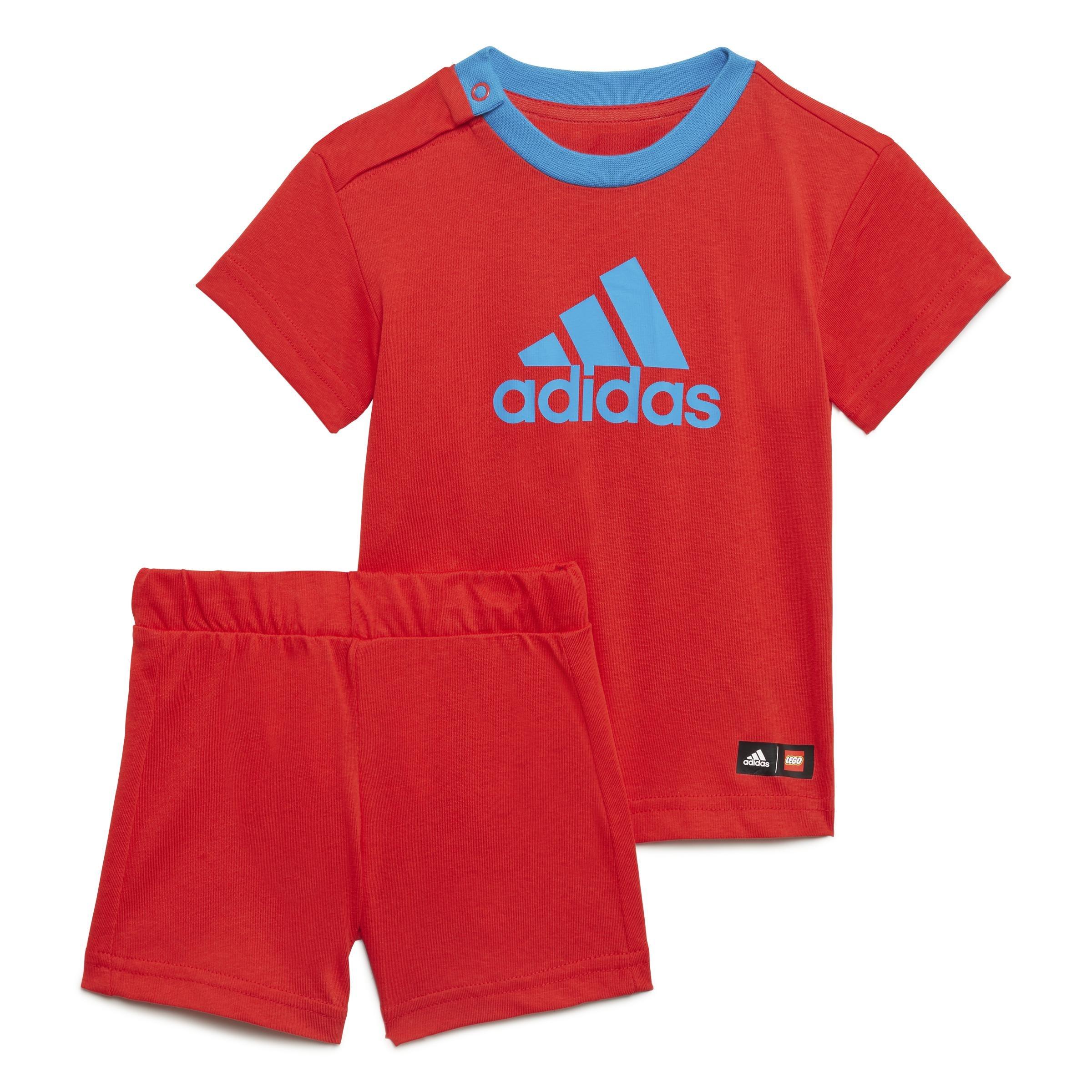 Unisex Kids Classic Lego T-Shirt And Shorts Set, Red, , large image number 0