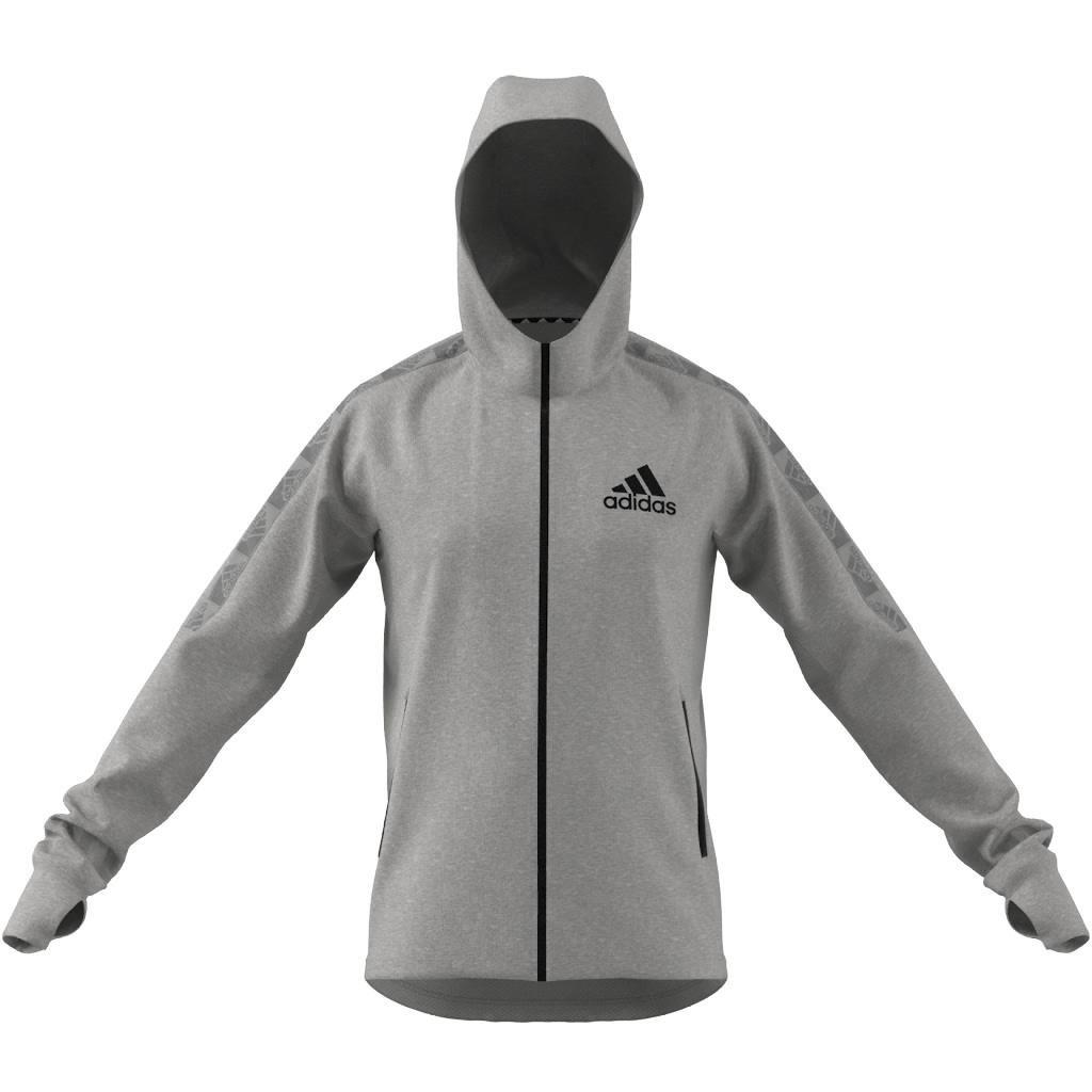 AEROREADY Designed to Move Sport Motion Logo Hoodie, Grey, A901_ONE, large image number 2