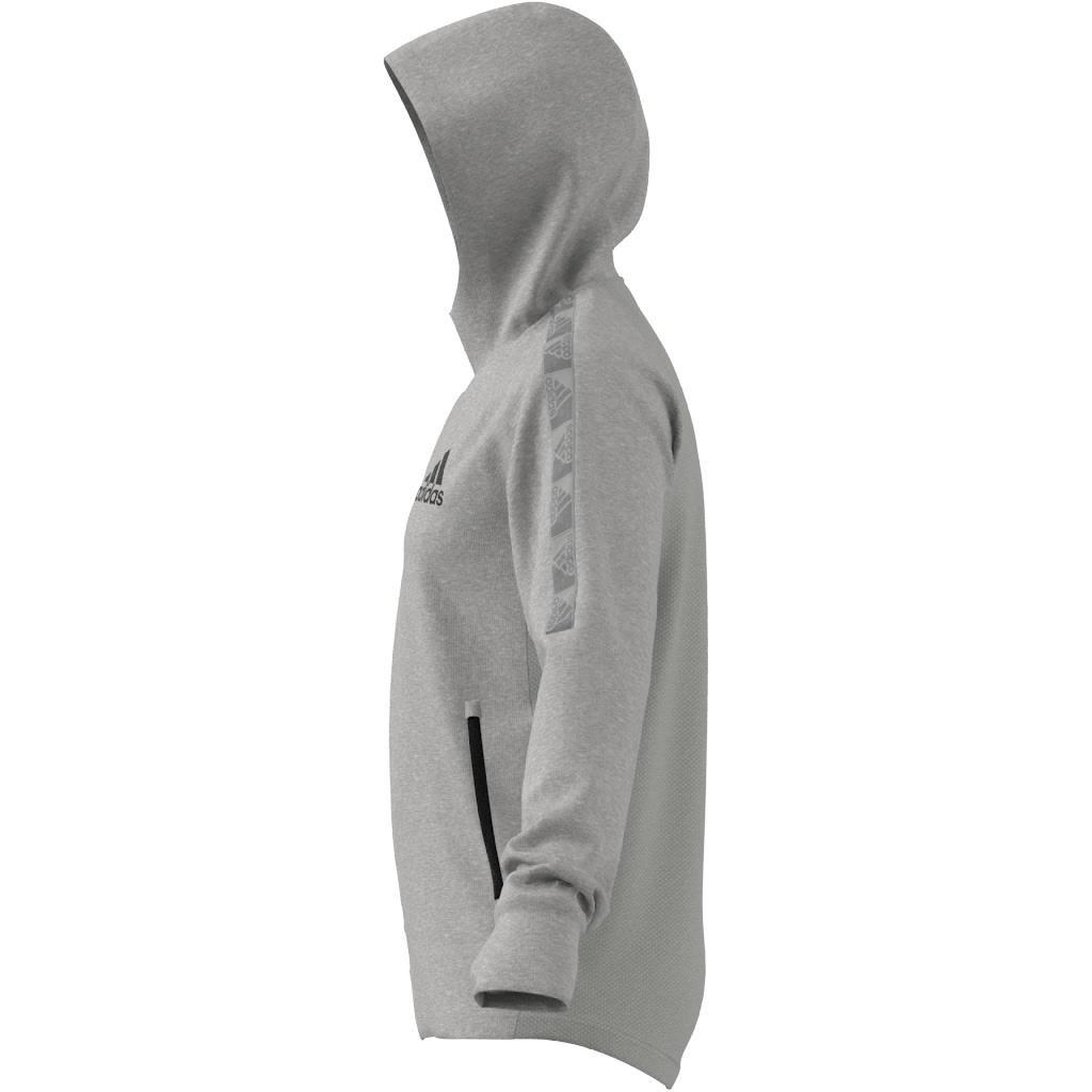 AEROREADY Designed to Move Sport Motion Logo Hoodie, Grey, A901_ONE, large image number 4