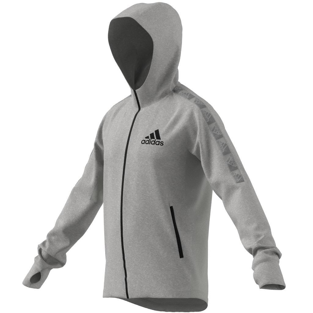 AEROREADY Designed to Move Sport Motion Logo Hoodie, Grey, A901_ONE, large image number 8