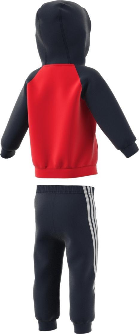 Unisex Kids Badge of Sport Full-Zip Hoodie Jogger Set, Red, A901_ONE, large image number 2