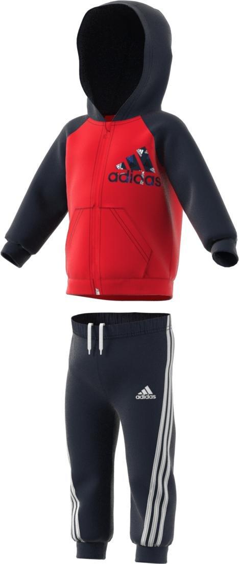 Unisex Kids Badge of Sport Full-Zip Hoodie Jogger Set, Red, A901_ONE, large image number 5