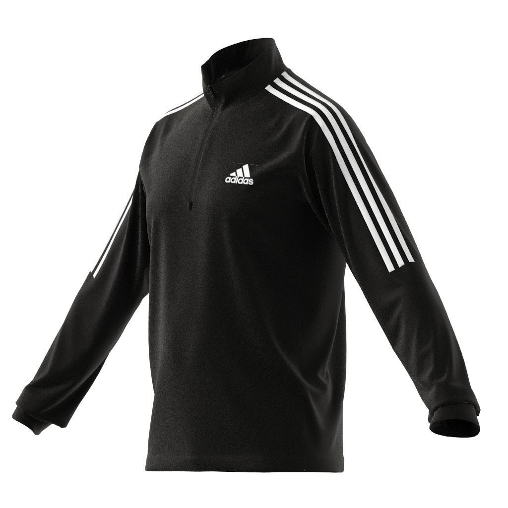 Aeroready Sereno Cut 3-Stripes Slim 1/4-Zip Training Top, Black, A901_ONE, large image number 2