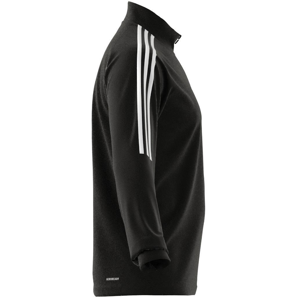 Aeroready Sereno Cut 3-Stripes Slim 1/4-Zip Training Top, Black, A901_ONE, large image number 3
